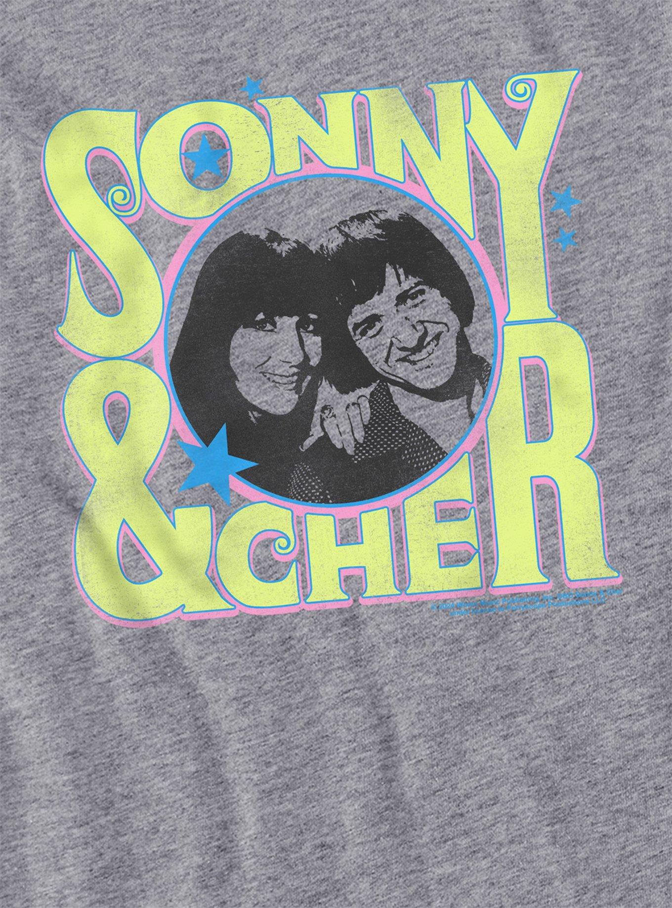 Sony and Cher Retro Circle Logo Girls Crop Top T-Shirt, MULTI, alternate