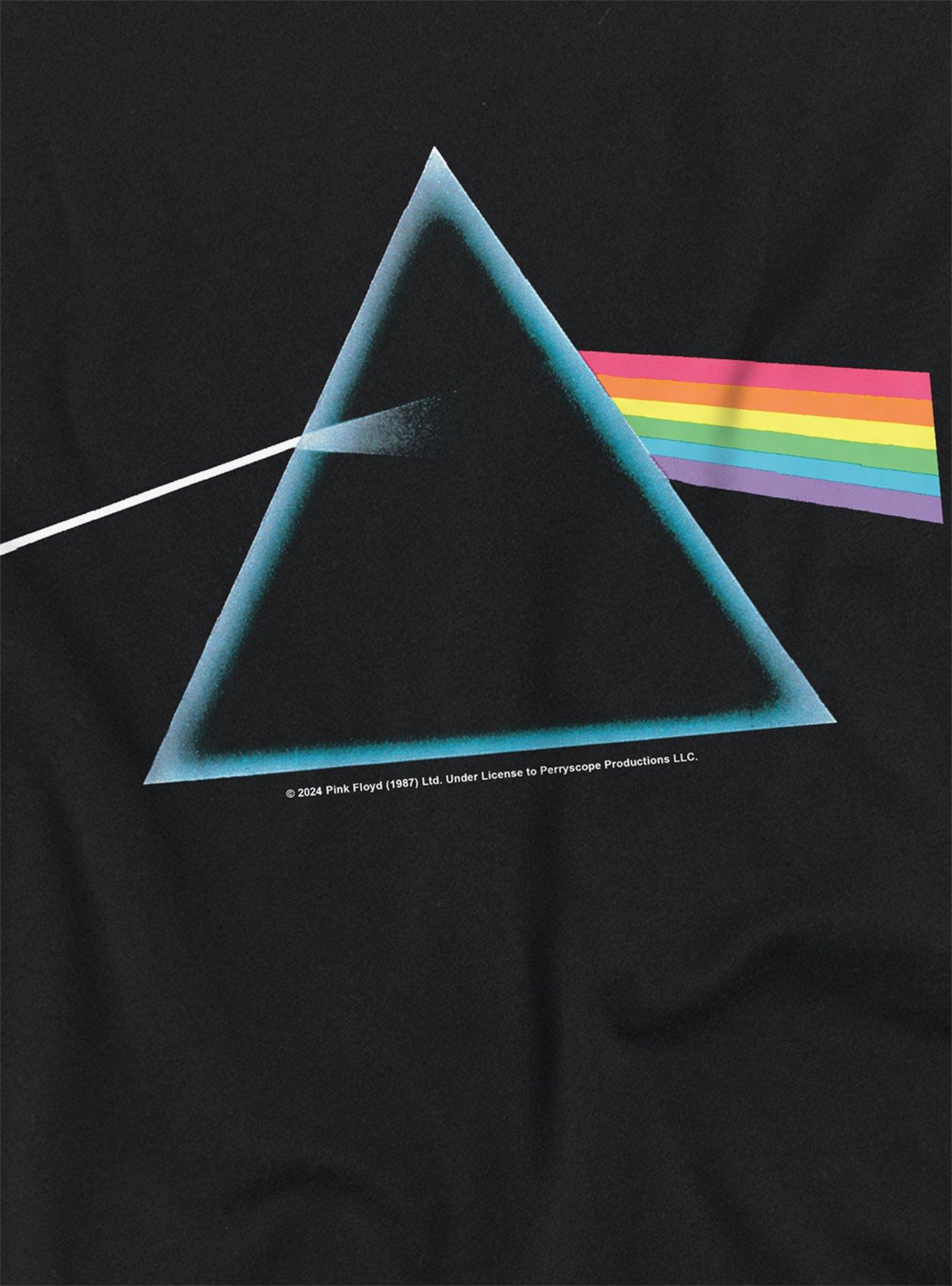 Pink Floyd Dark Side Prism Girls Crop Top T-Shirt, BLACK, alternate