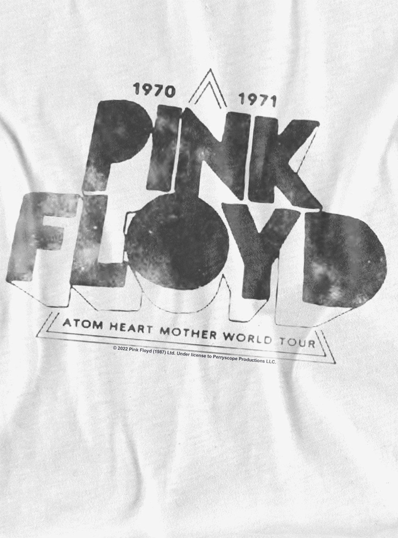 Pink Floyd Atom Heart Girls Crop Top T-Shirt, BRIGHT WHITE, alternate