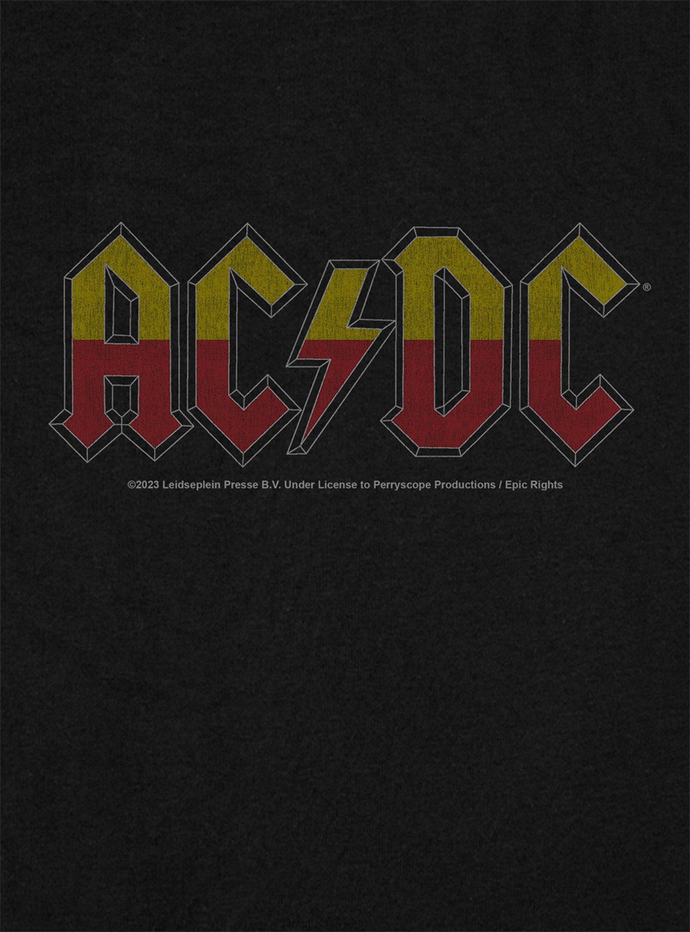AC/DC About To Rock Tour Cap Sleeve Baby Rib Girls Crop Top, BLACK, alternate
