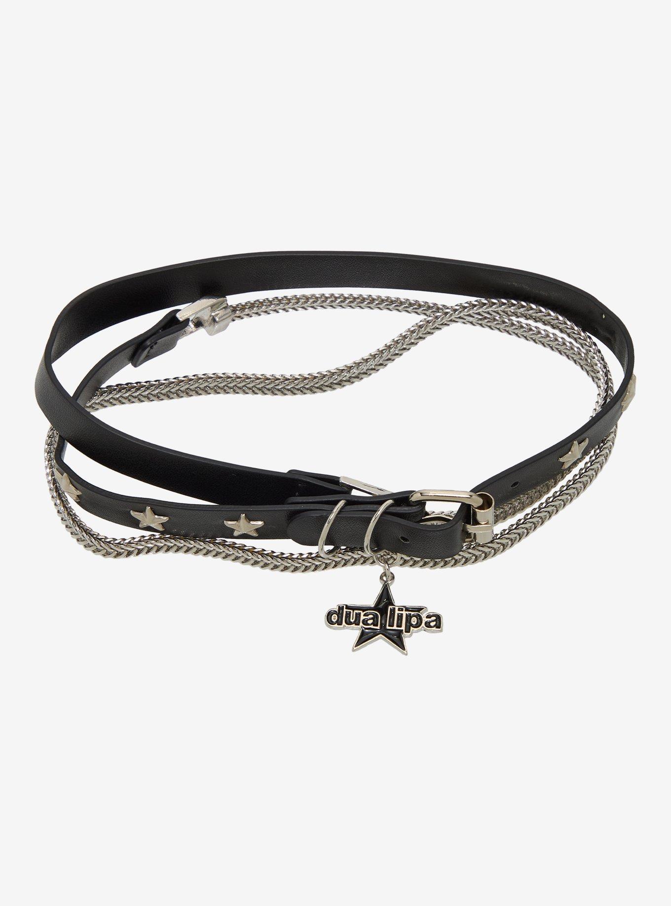 Dua Lipa Star Stud Buckle Wrap-Around Choker, , hi-res