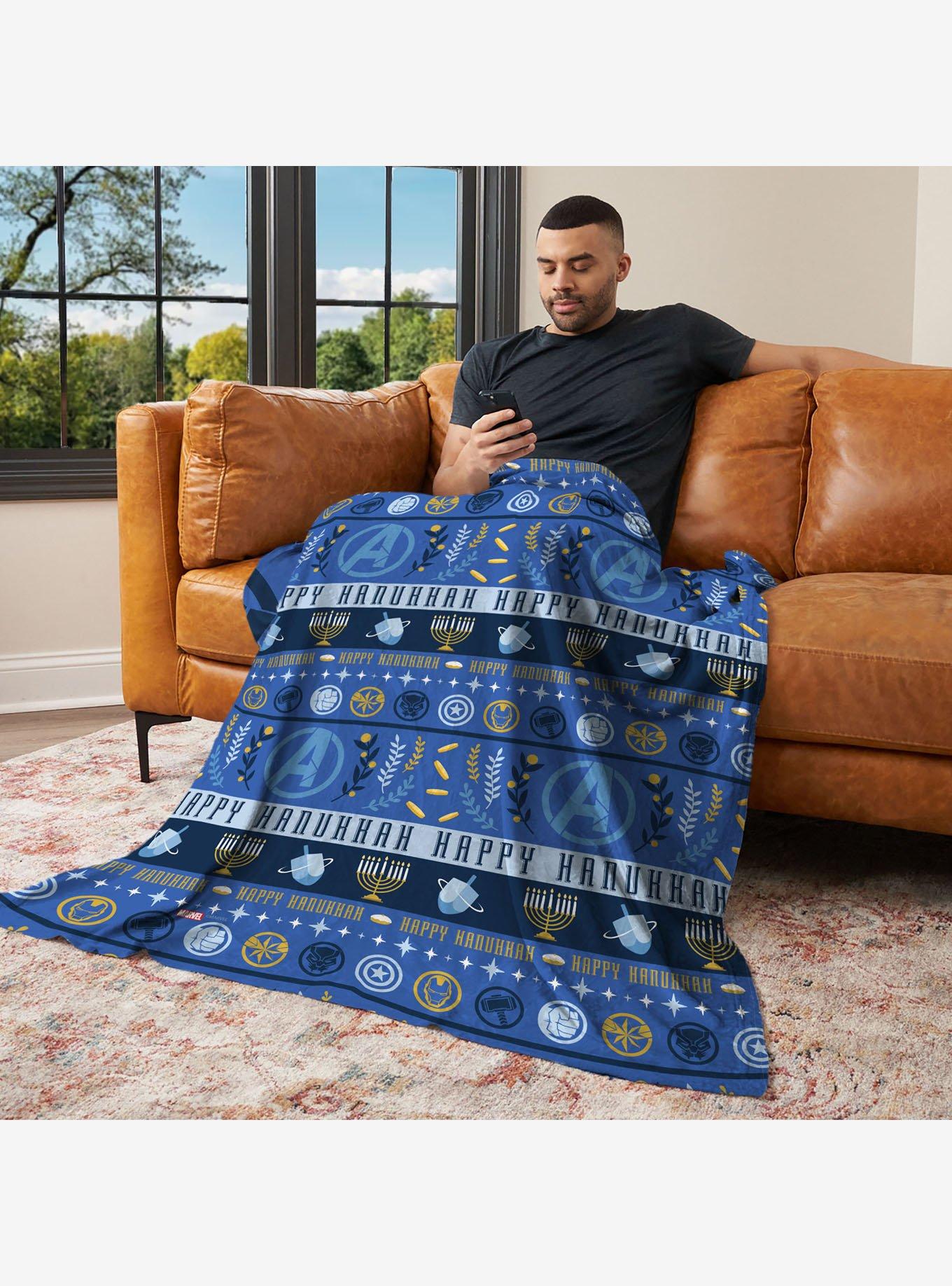 Marvel Avengers Hanukkah 50x60" Silk Touch Throw Blanket, , alternate
