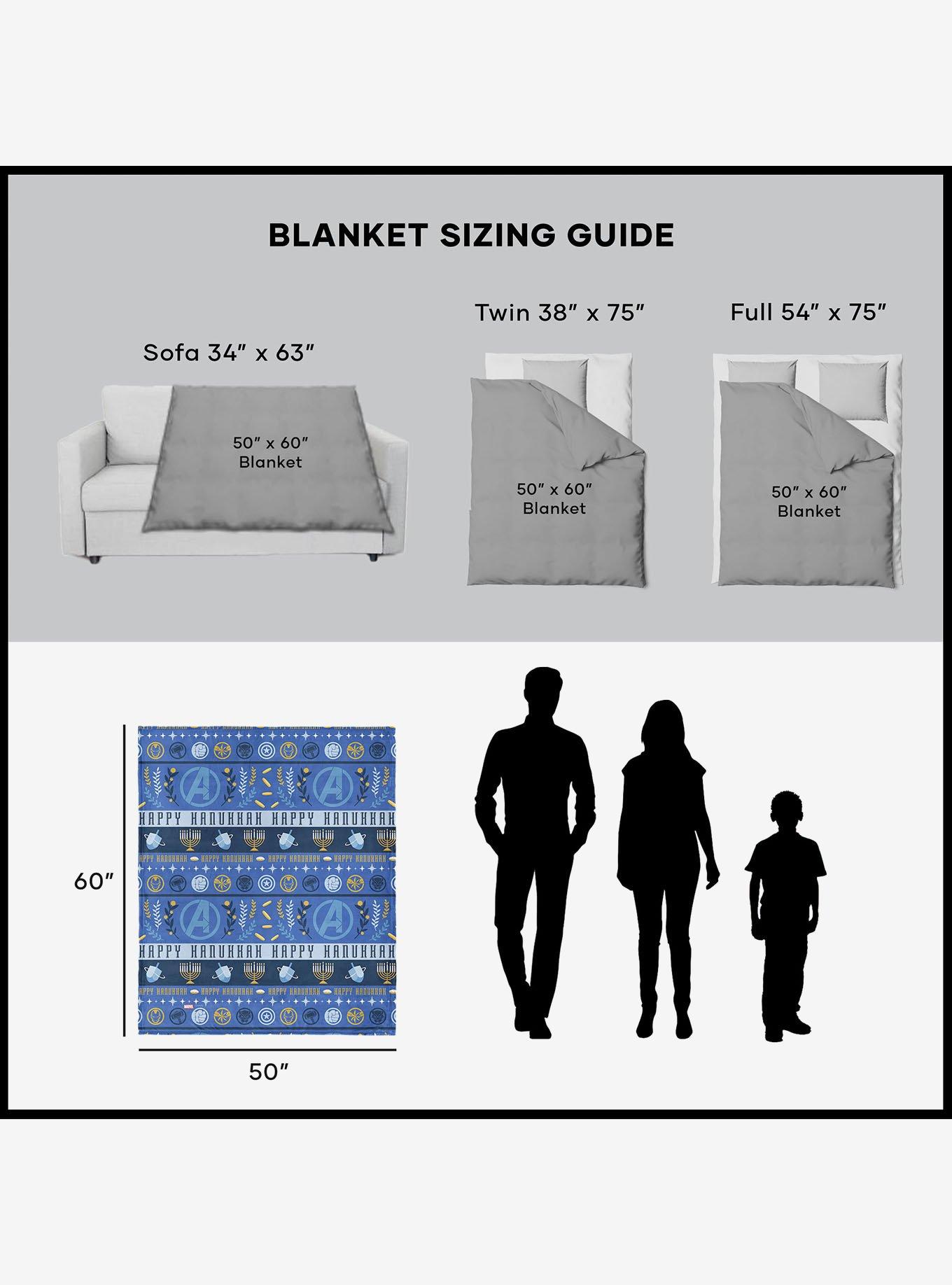 Marvel Avengers Hanukkah 50x60" Silk Touch Throw Blanket, , alternate