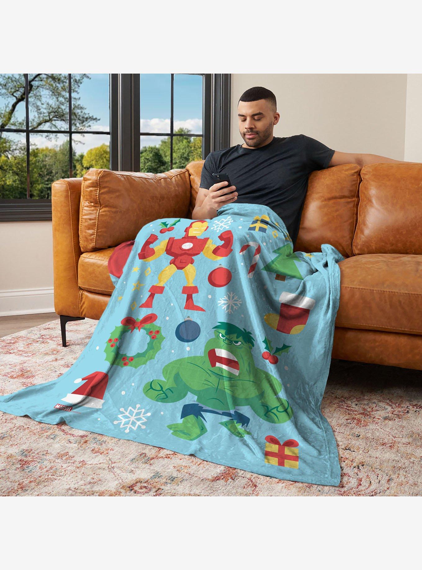 Marvel Avengers Festive Heroes 50x60" Silk Touch Throw Blanket, , alternate