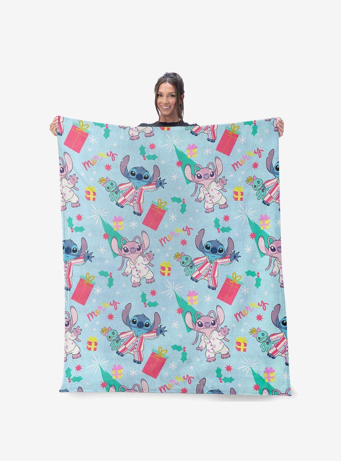 Disney Lilo & Stitch Holiday Jammies Hugger Pillow & Throw Blanket Set, , alternate - view 4