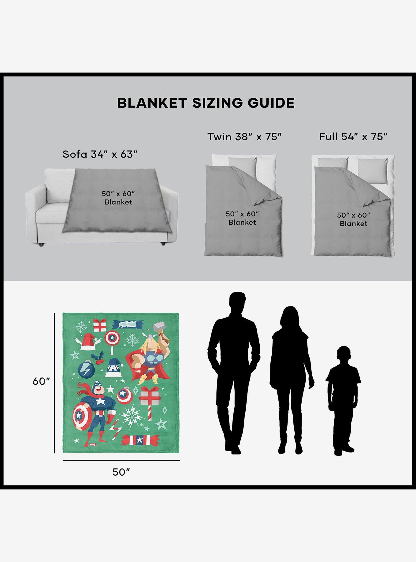 Marvel Avengers Powerful Christmas Silk Touch Sherpa Throw Blanket, , alternate - view 6