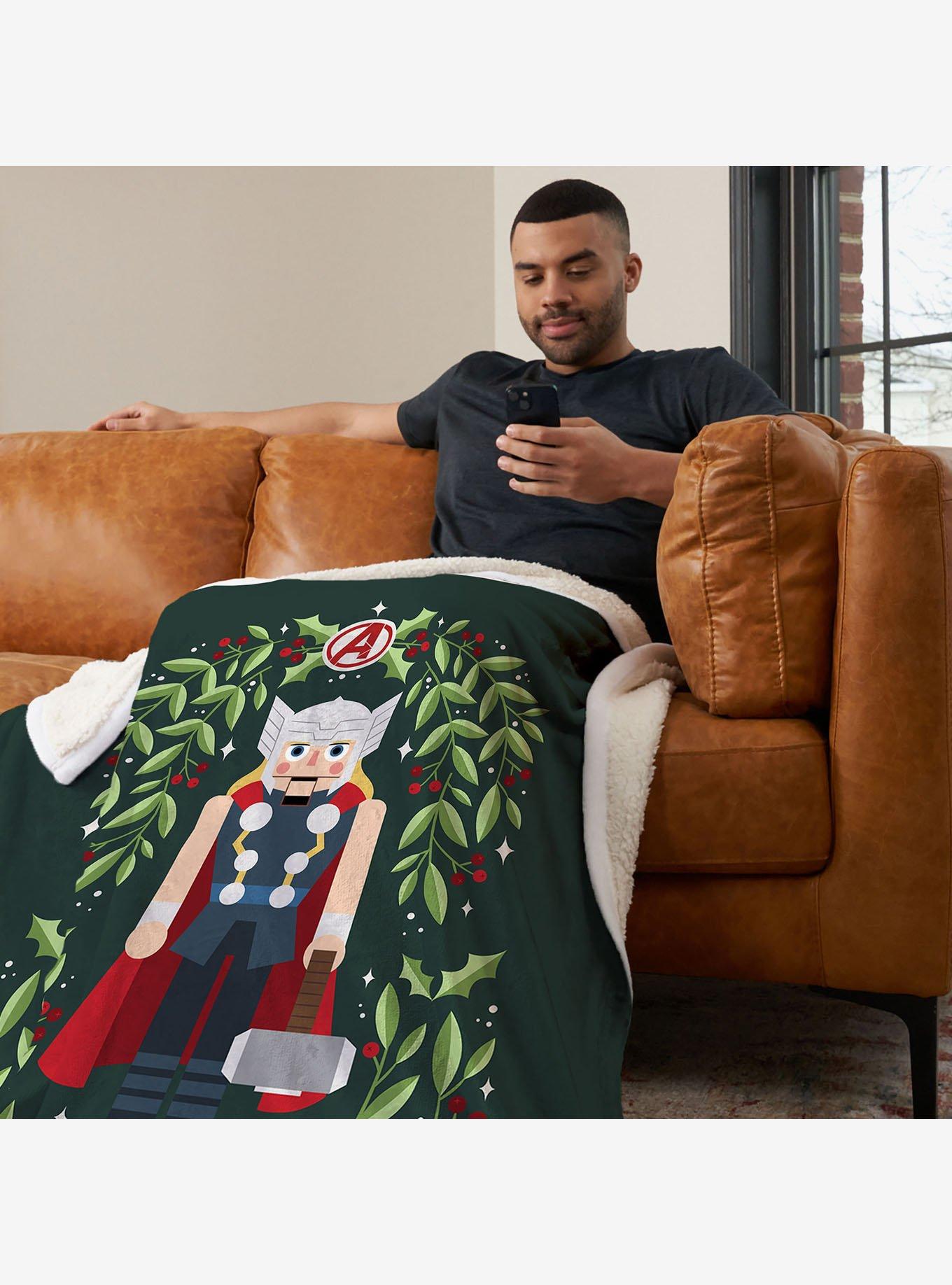 Marvel Thor Nutcracker Silk Touch Sherpa Throw Blanket, , hi-res