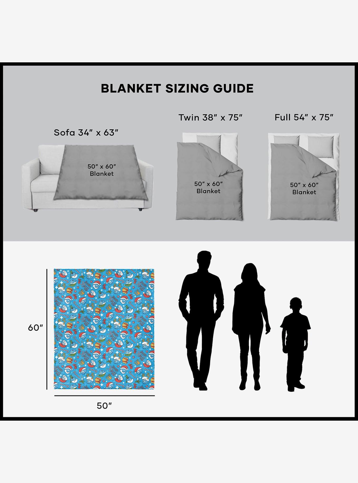 The Smurfs Smurfy Christmas Silk Touch Sherpa Throw Blanket, , alternate