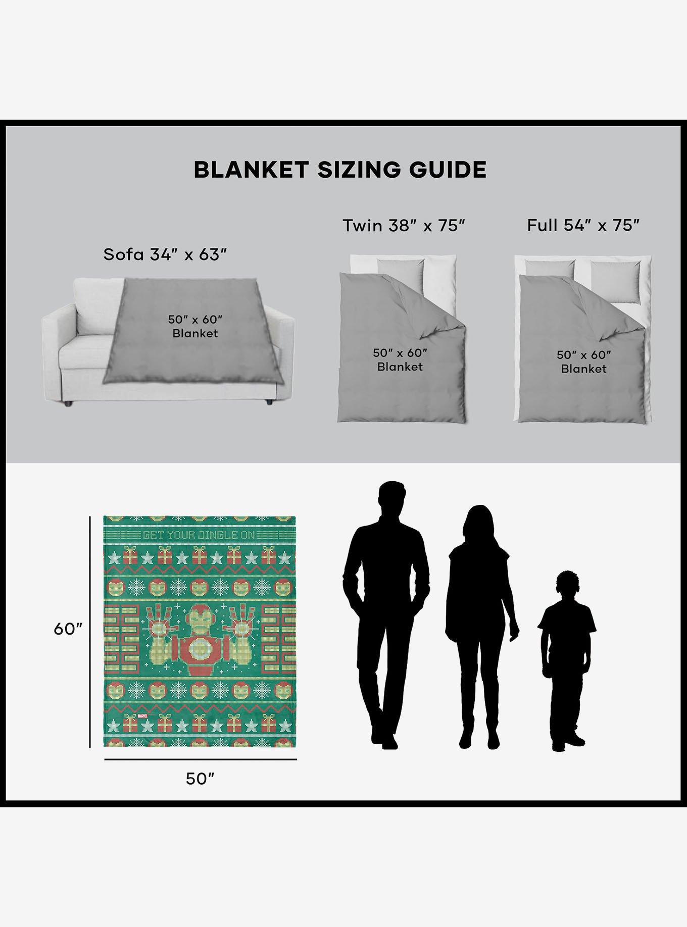 Marvel Iron Man Jingle On Silk Touch Sherpa Throw Blanket, , alternate