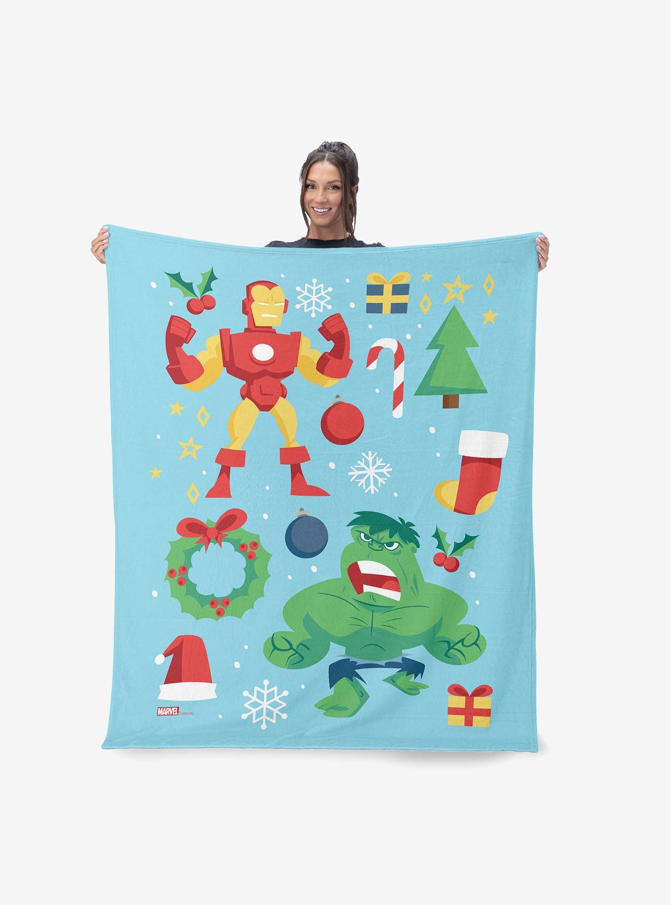 Marvel Avengers Festive Heroes Silk Touch Sherpa Throw Blanket, , alternate
