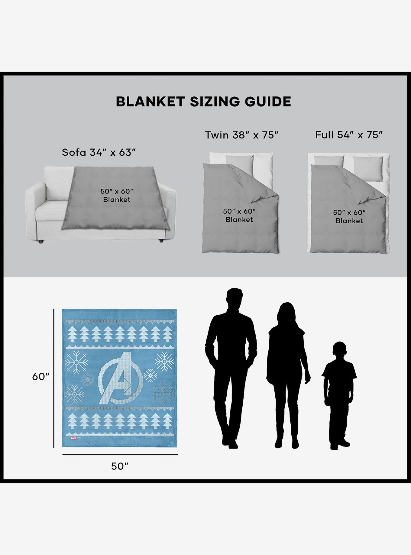 Marvel Avengers Sweater Silk Touch Sherpa Throw Blanket, , alternate