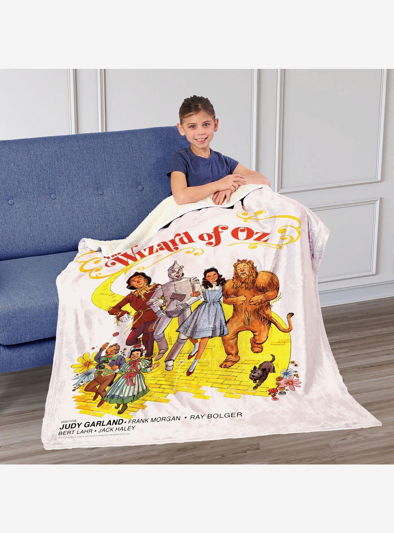 The Wizard of Oz Cast Poster Silk Touch Sherpa Throw Blanket, , hi-res