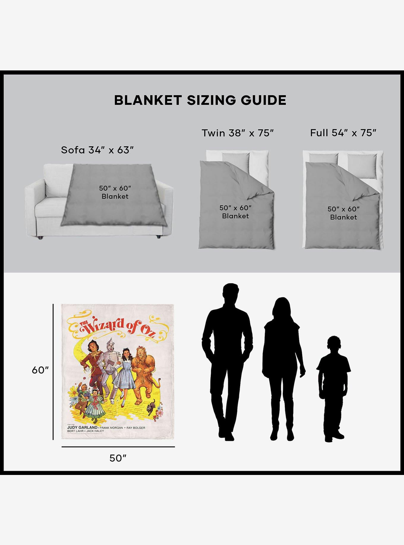 The Wizard of Oz Cast Poster Silk Touch Sherpa Throw Blanket, , alternate