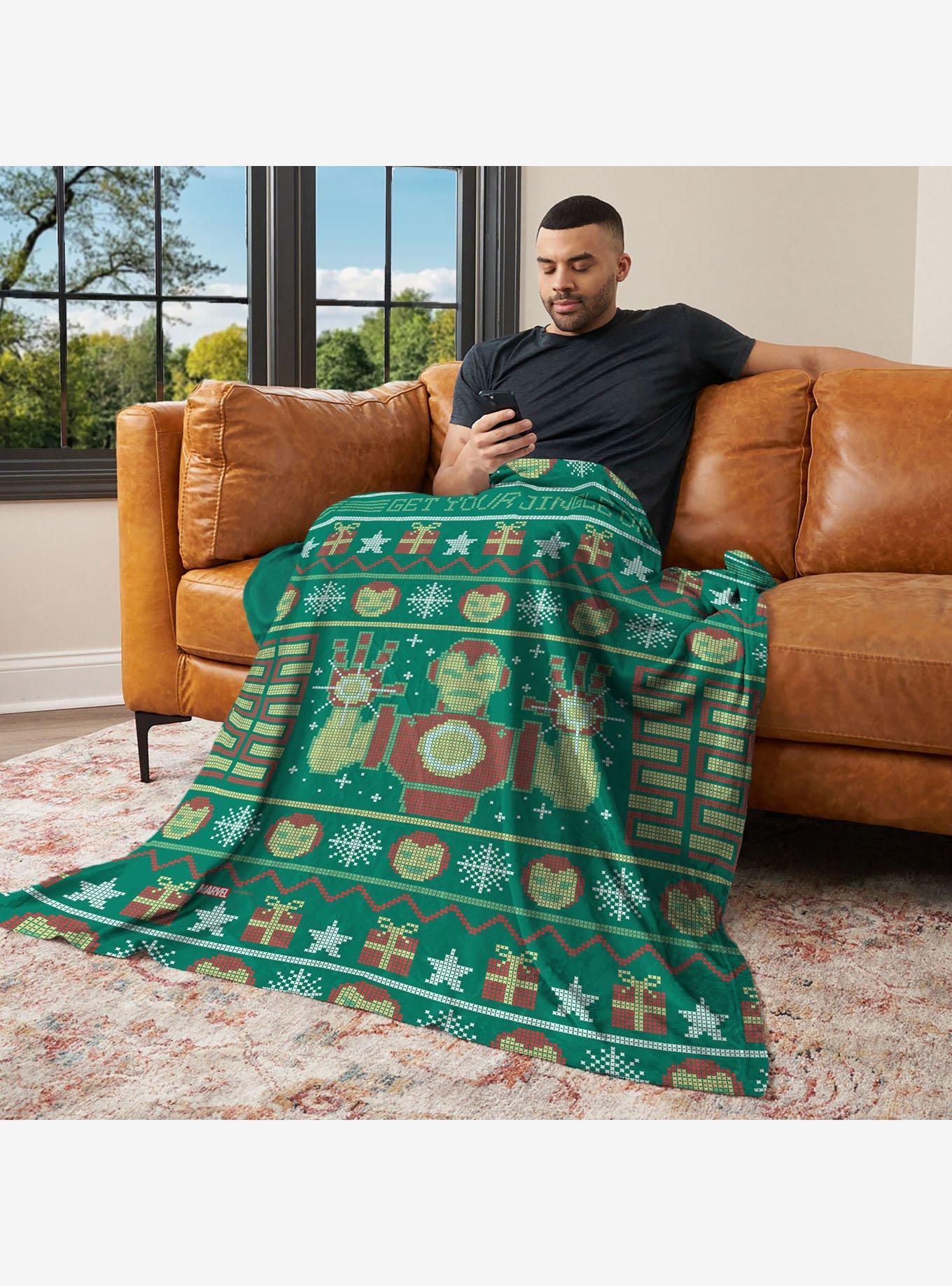 Marvel Iron Man Jingle On 40x50" Silk Touch Throw Blanket, , alternate