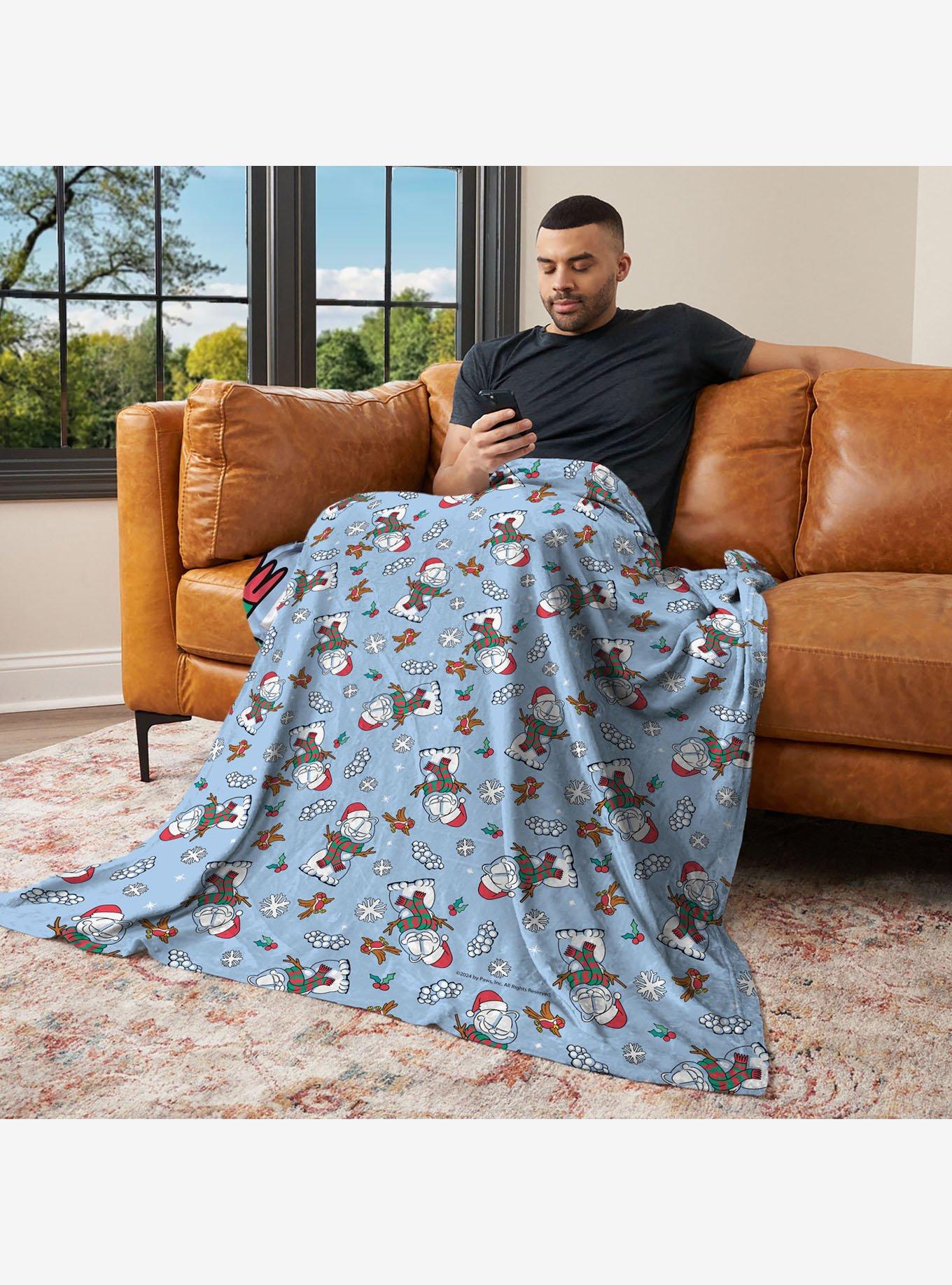 Garfield Snowman Garf 40x50" Silk Touch Throw Blanket, , alternate