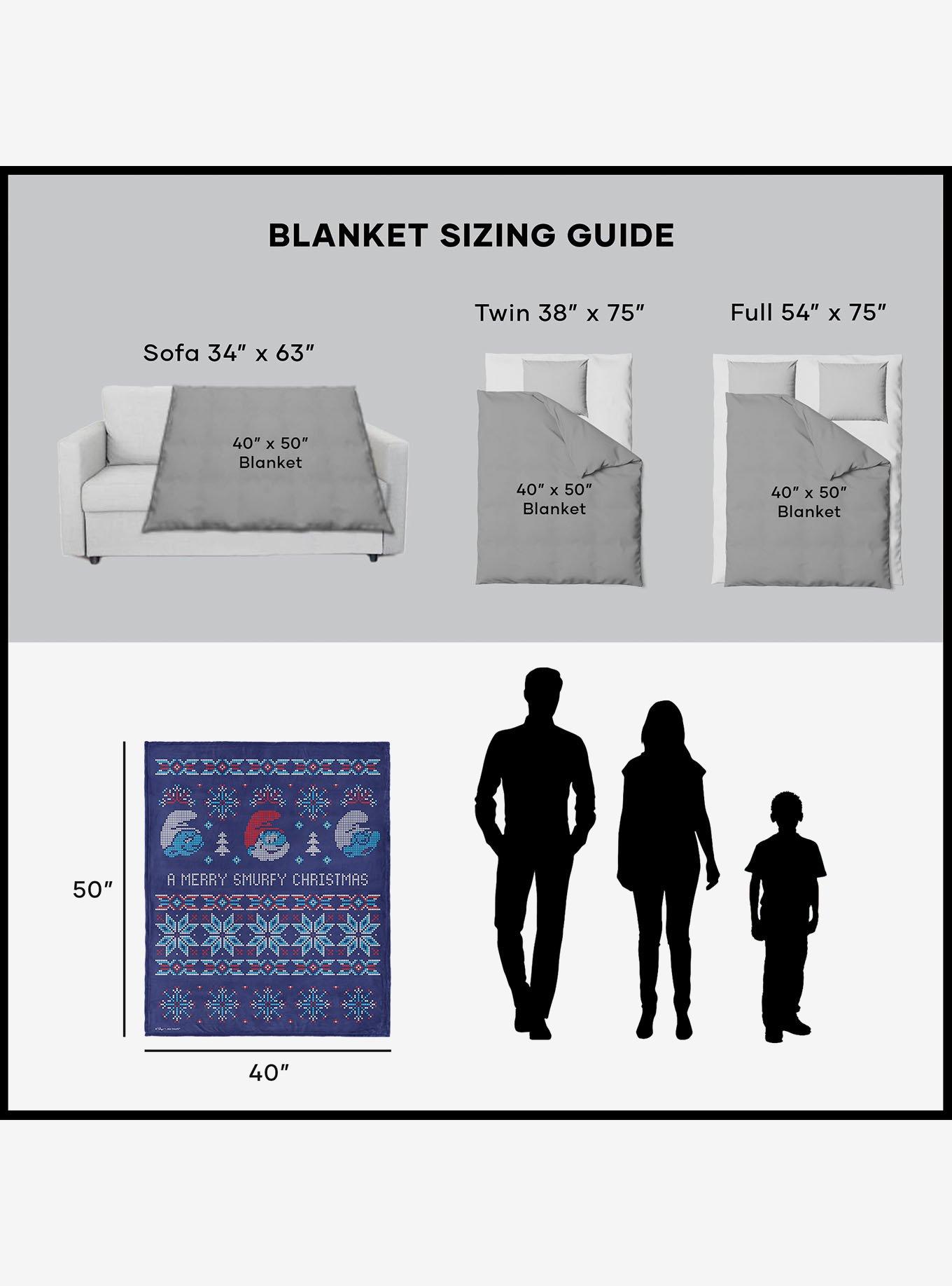 The Smurfs Merry Smurfy 40x50" Silk Touch Throw Blanket, , alternate