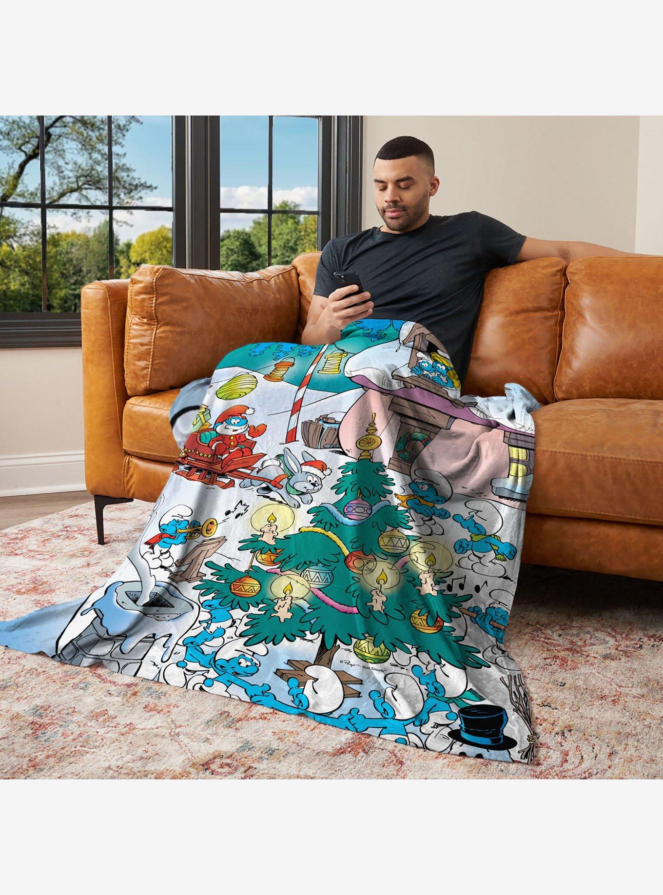 The Smurfs Winter Bash 50x60" Silk Touch Throw Blanket, , alternate