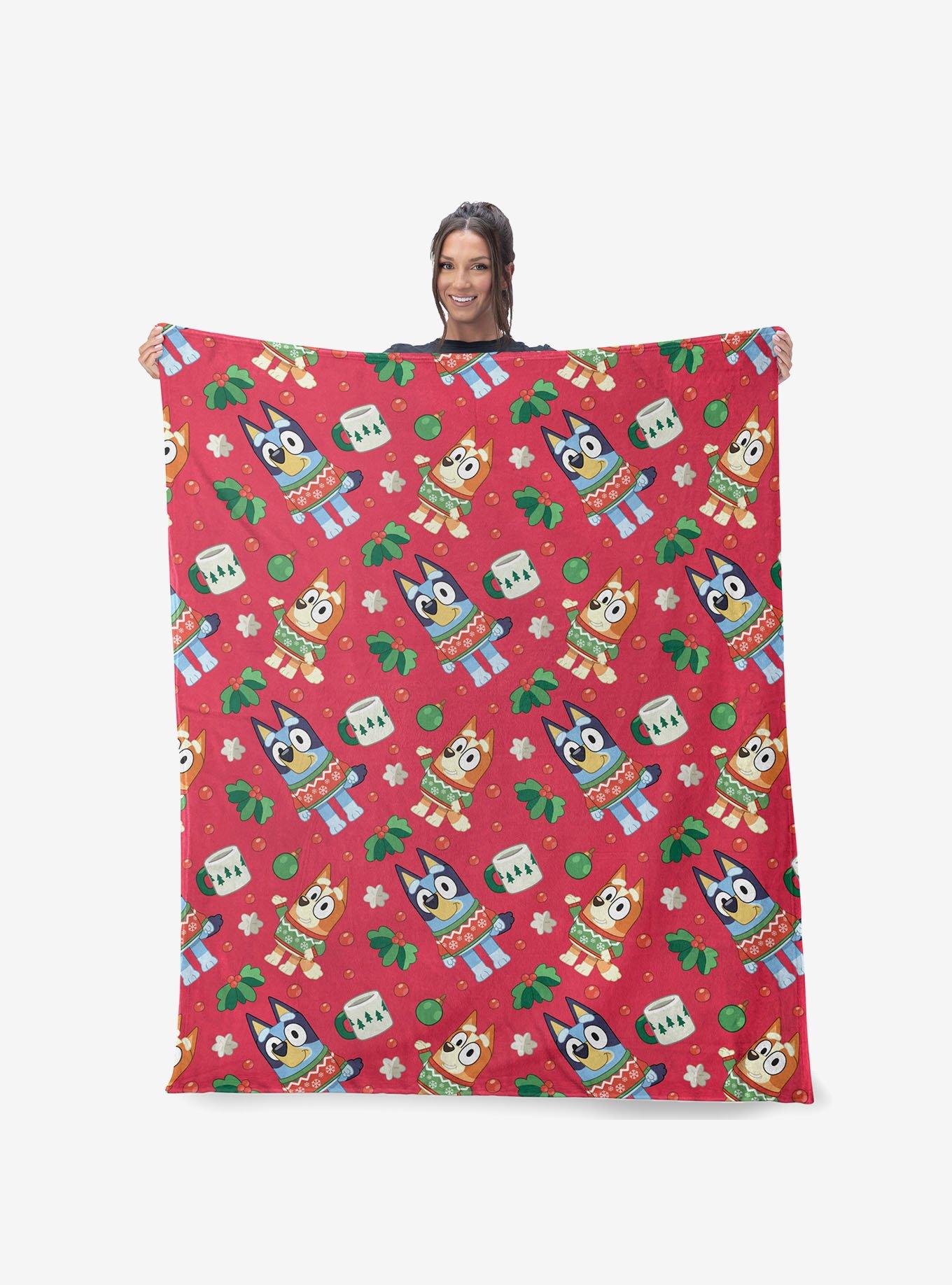 Bluey Festive Sweaters Hugger Pillow & Throw Blanket Set, , alternate