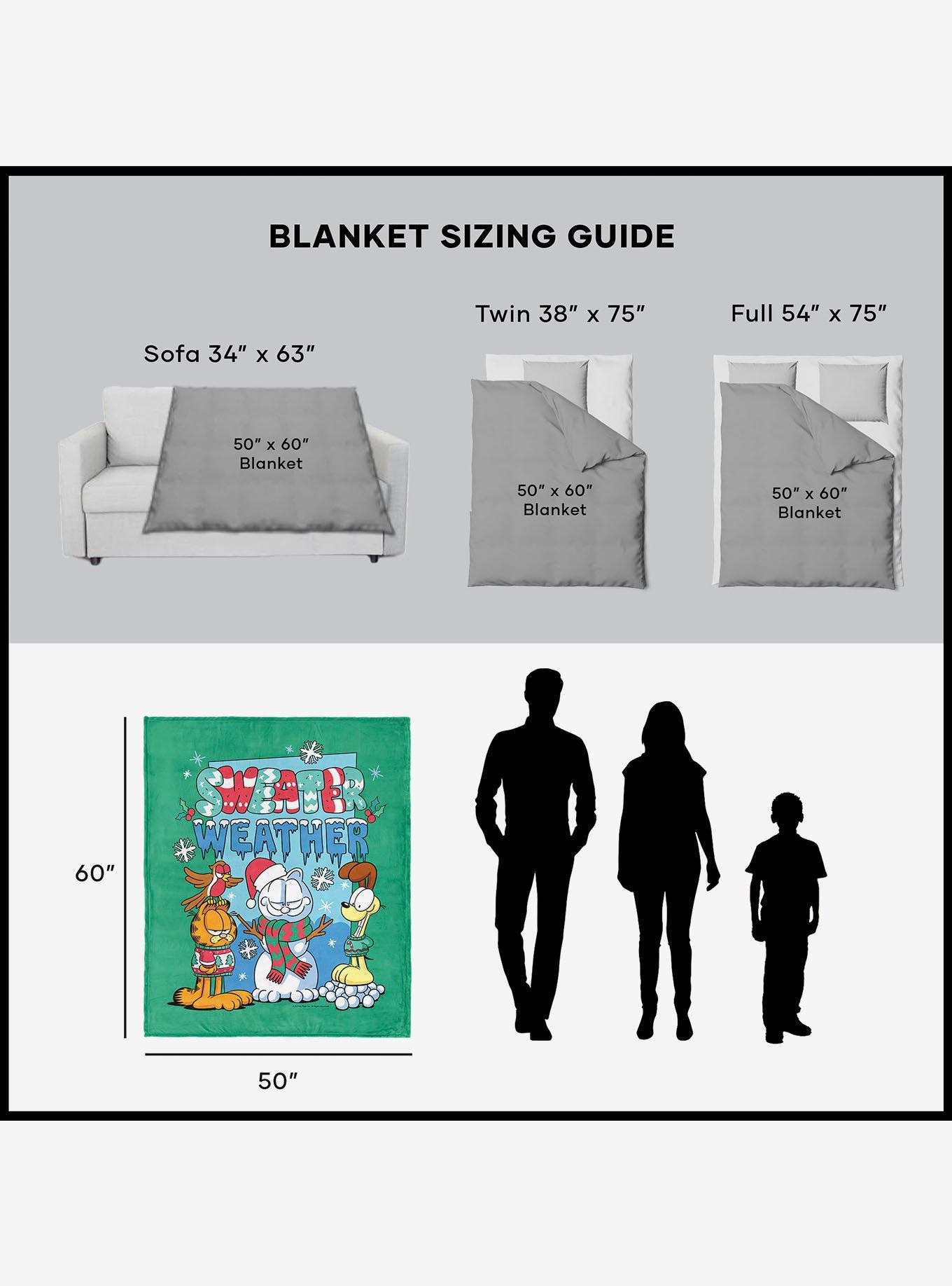 Garfield Sweater Weather Silk Touch Sherpa Throw Blanket, , alternate