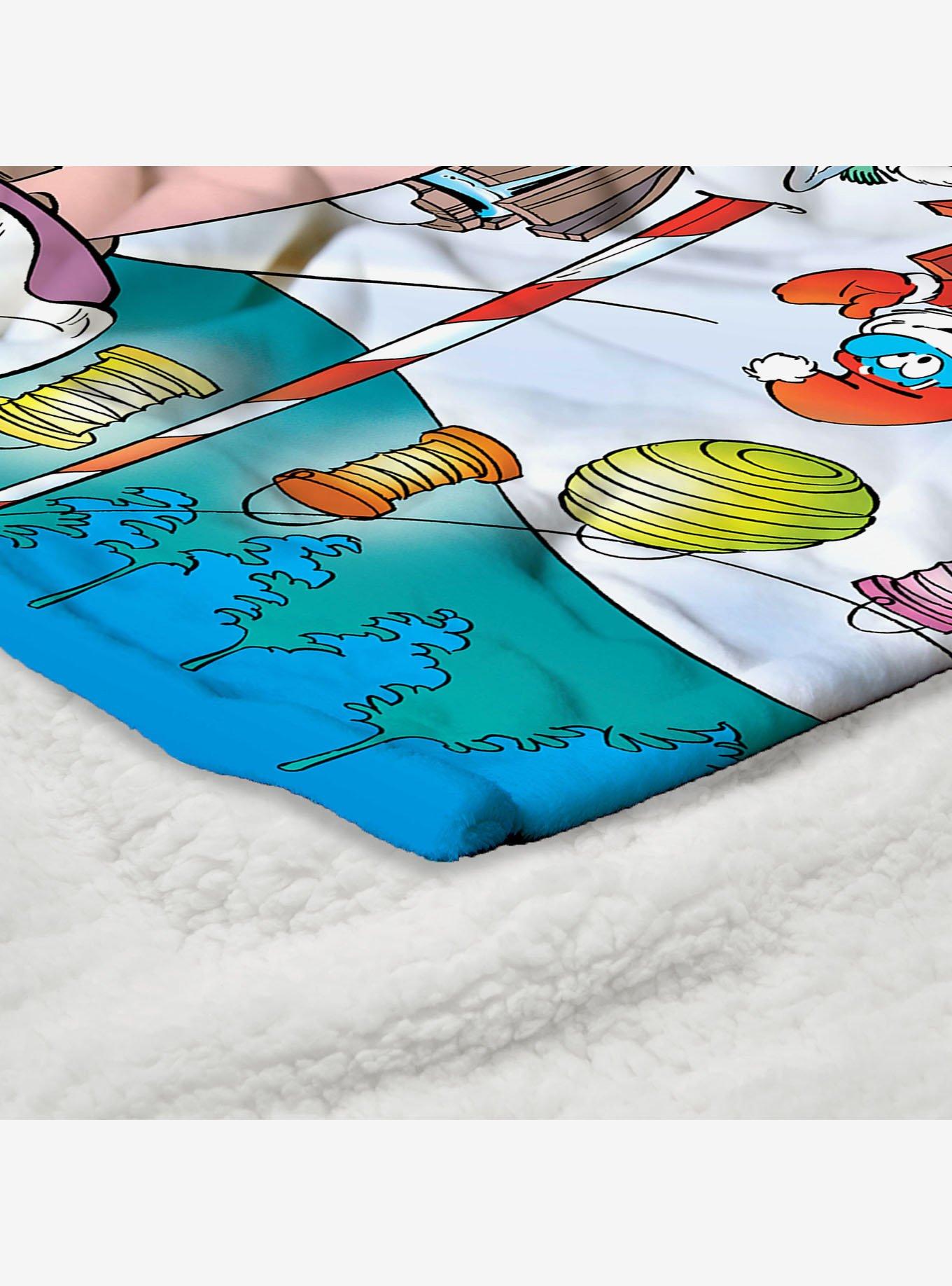 The Smurfs Winter Bash Silk Touch Sherpa Throw Blanket, , alternate