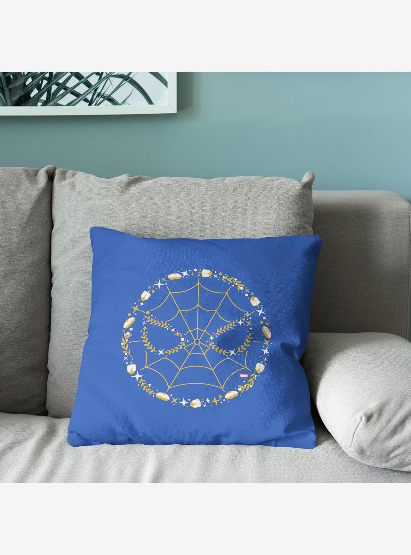 Marvel Spider-Man Spidey Hanukkah Throw Pillow, , alternate