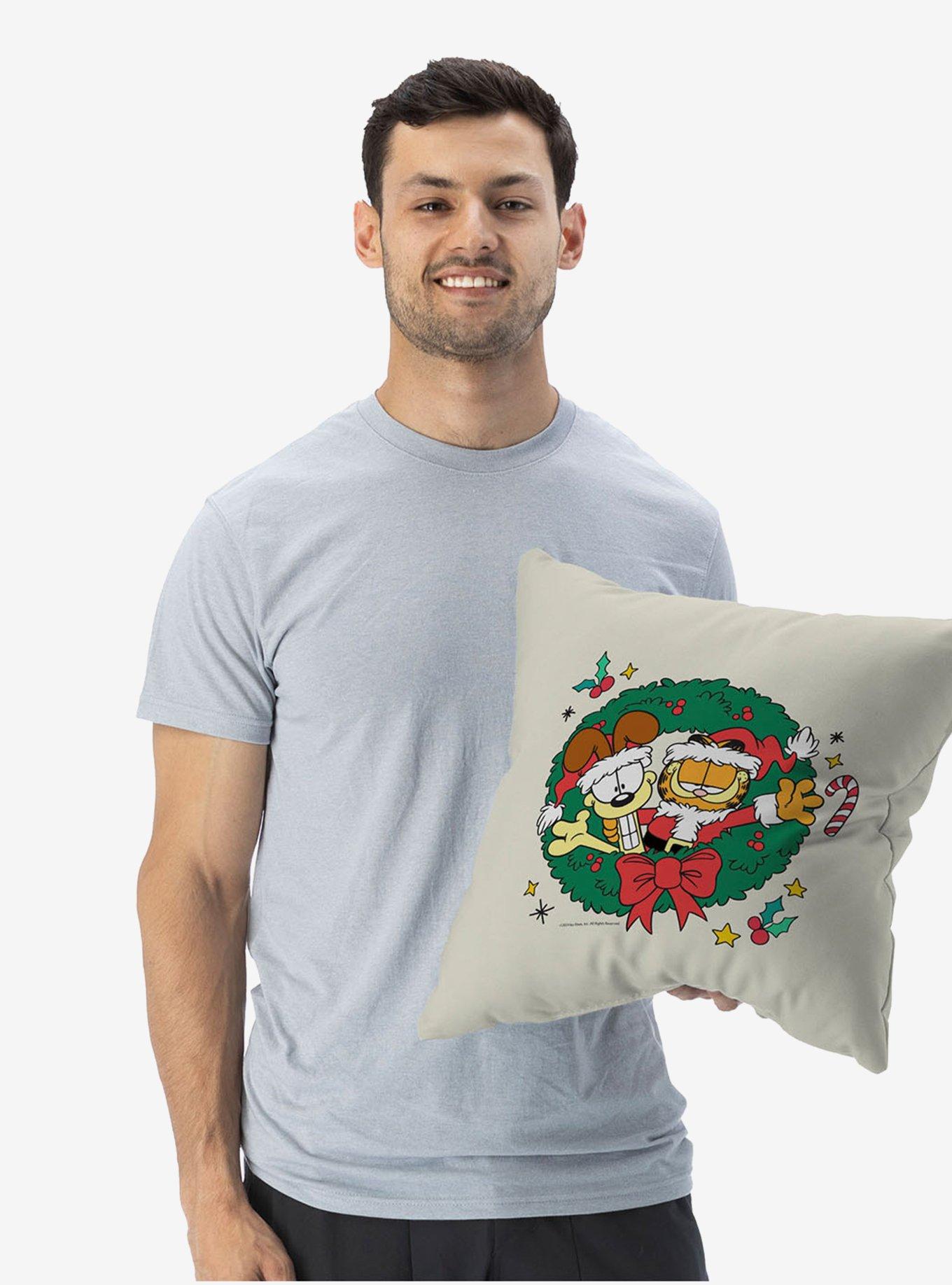 Garfield Garf Odie Wreath Throw Pillow, , alternate