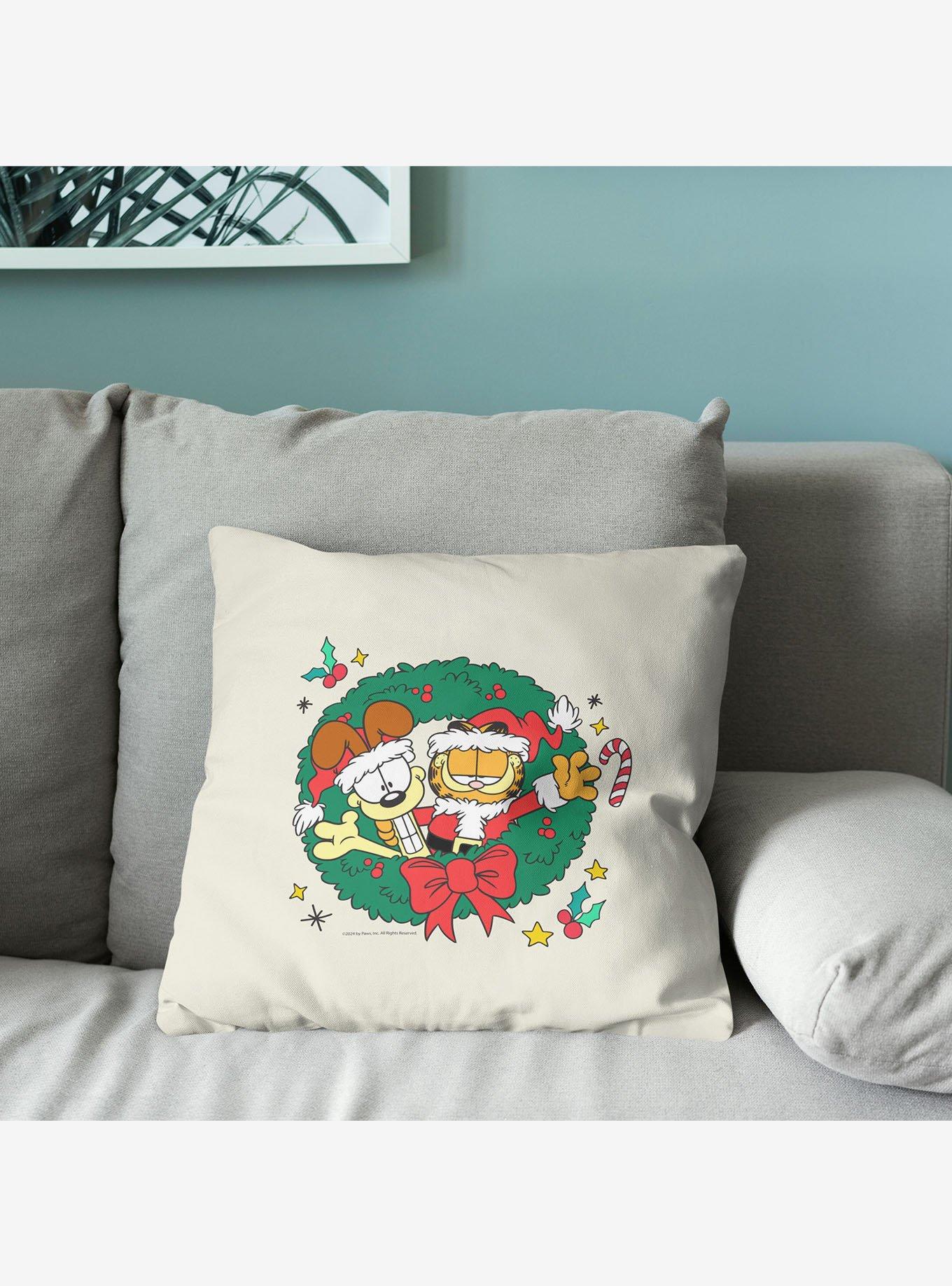 Garfield Garf Odie Wreath Throw Pillow, , alternate