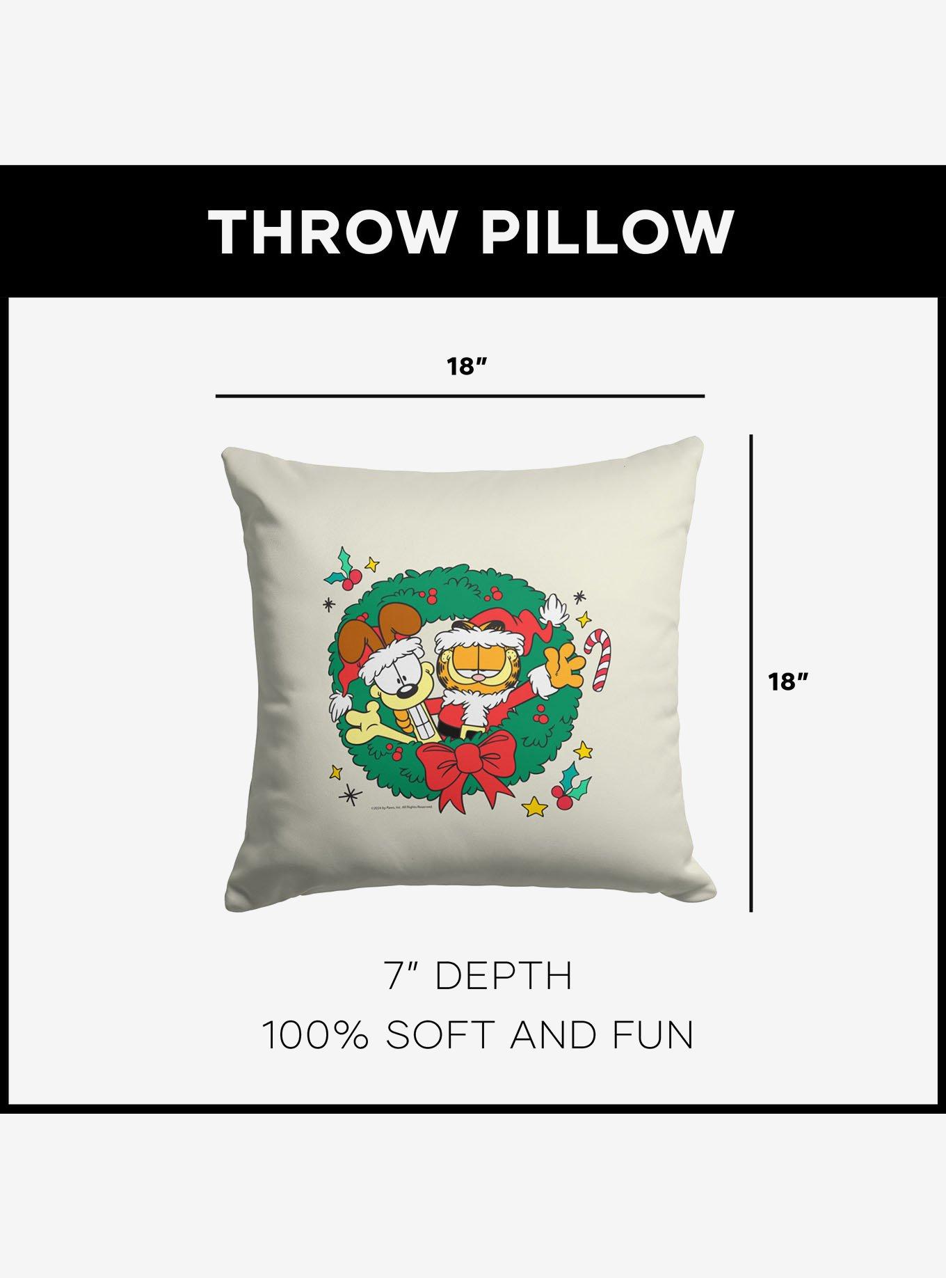 Garfield Garf Odie Wreath Throw Pillow, , alternate