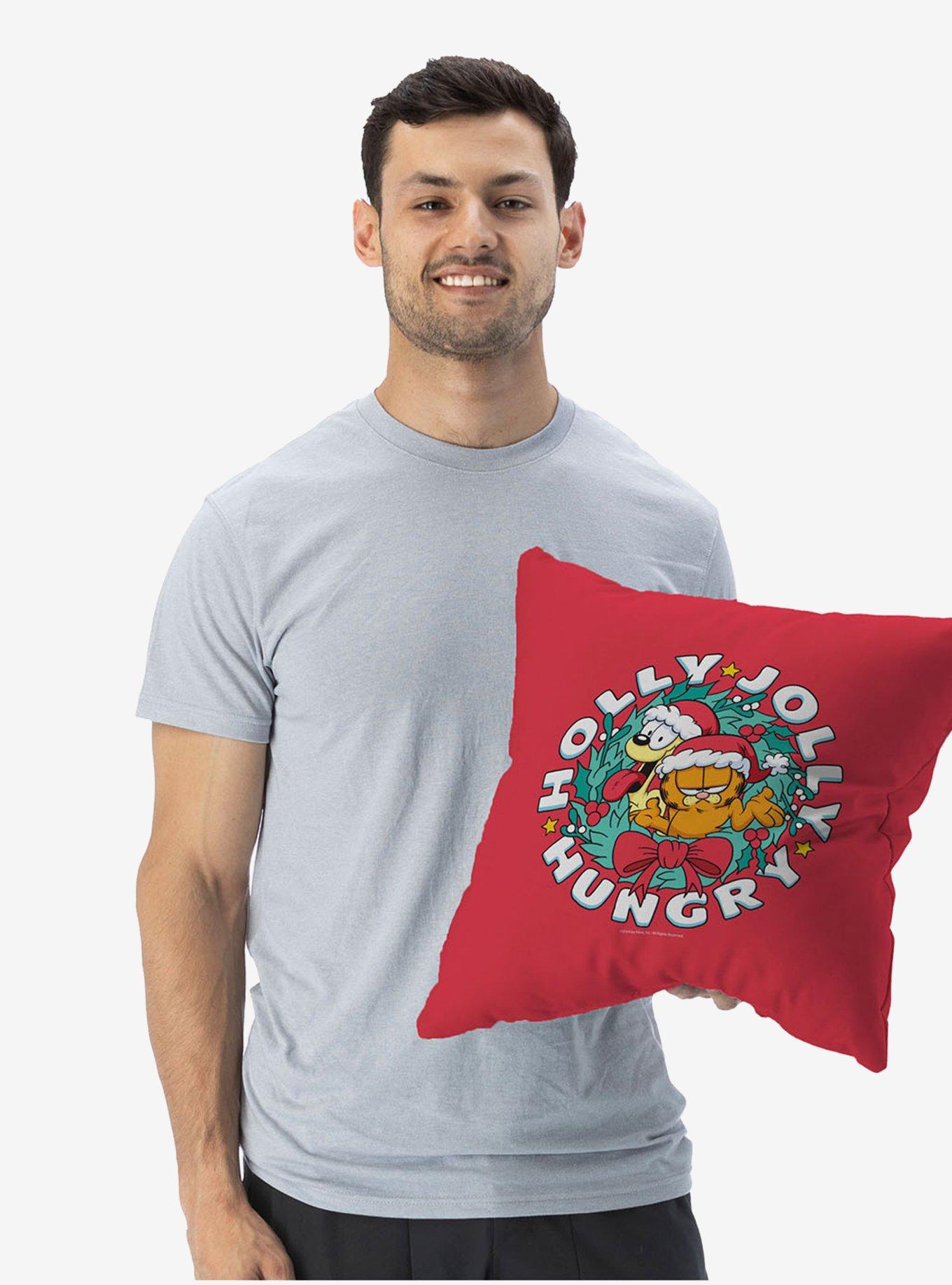 Garfield Holly Jolly Hungry Throw Pillow, , alternate