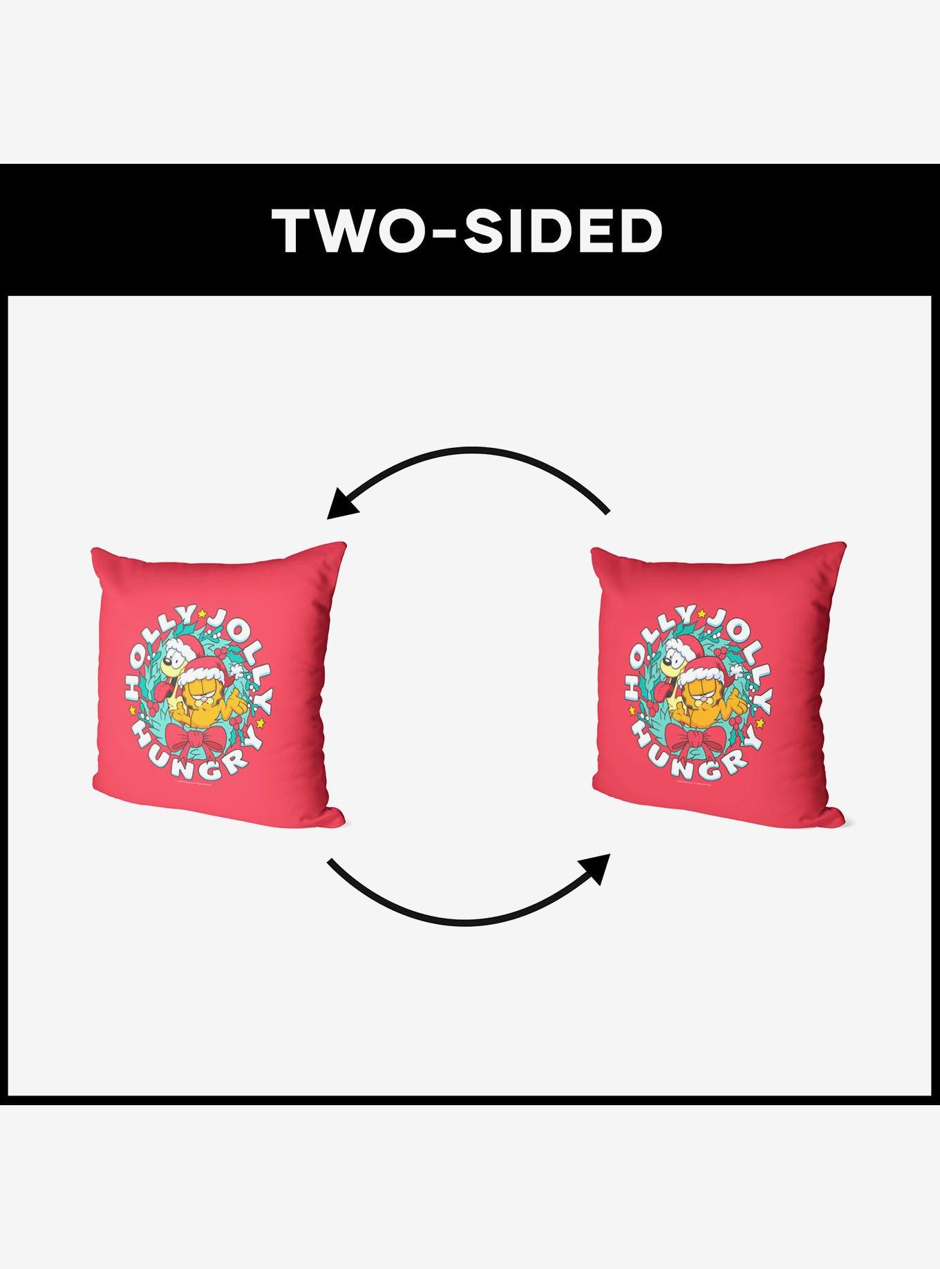 Garfield Holly Jolly Hungry Throw Pillow, , alternate