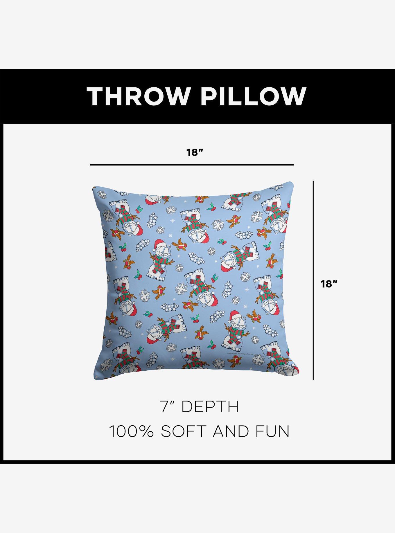 Garfield Snowman Garf Throw Pillow, , alternate