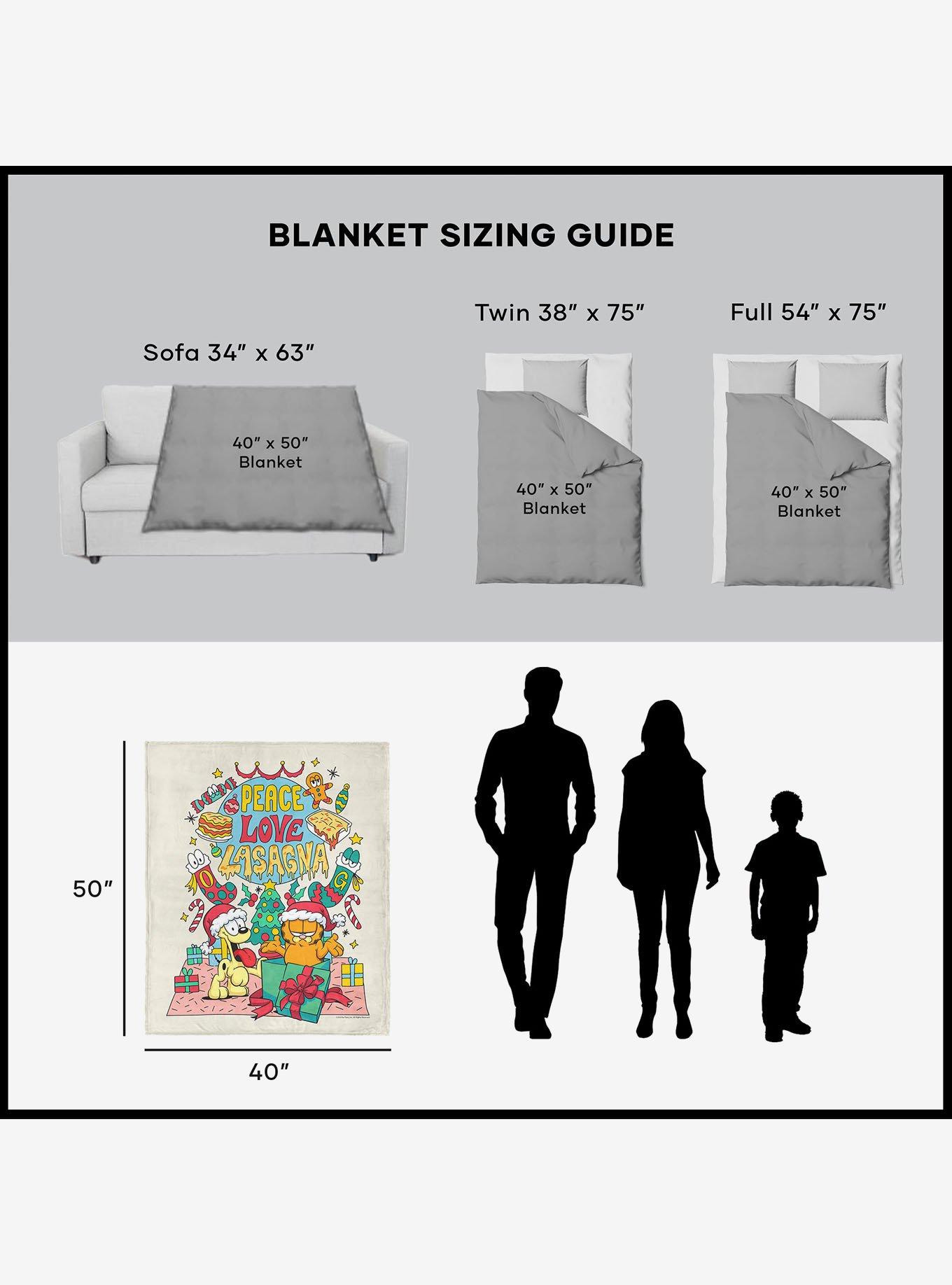 Garfield Peace Love Lasagna 40x50" Silk Touch Throw Blanket, , alternate