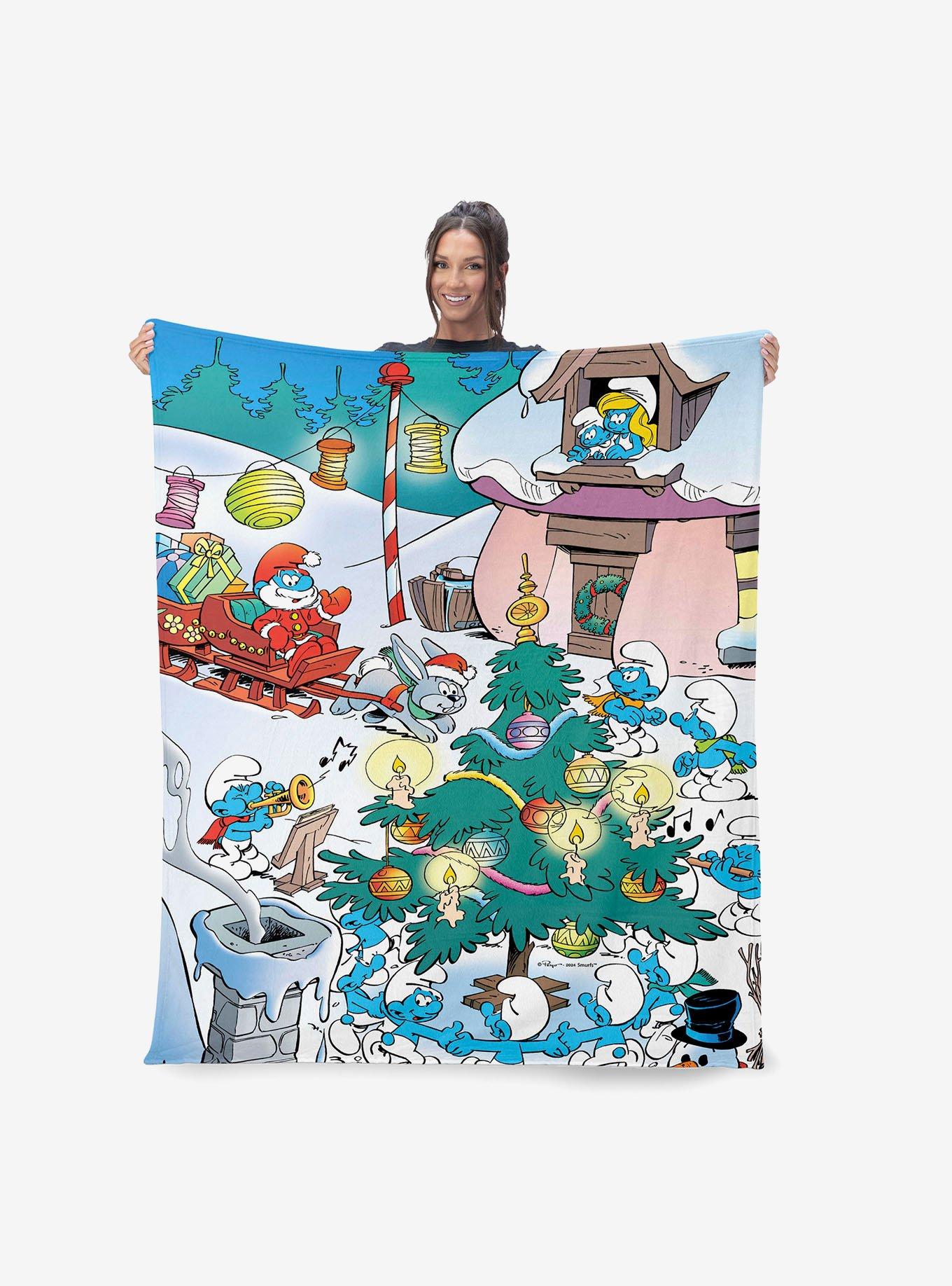 The Smurfs Winter Bash 40x50" Silk Touch Throw Blanket, , hi-res