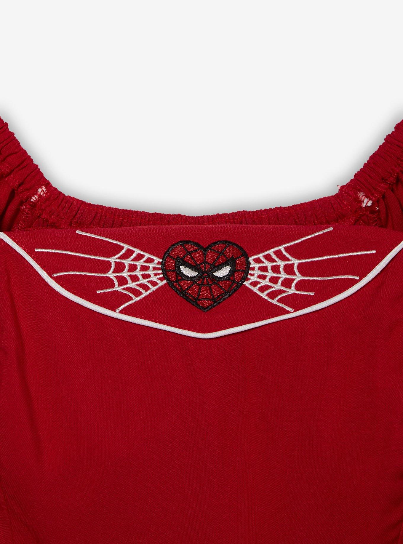 Marvel Spider-Man Heart Mask Smock Dress, MULTI, alternate
