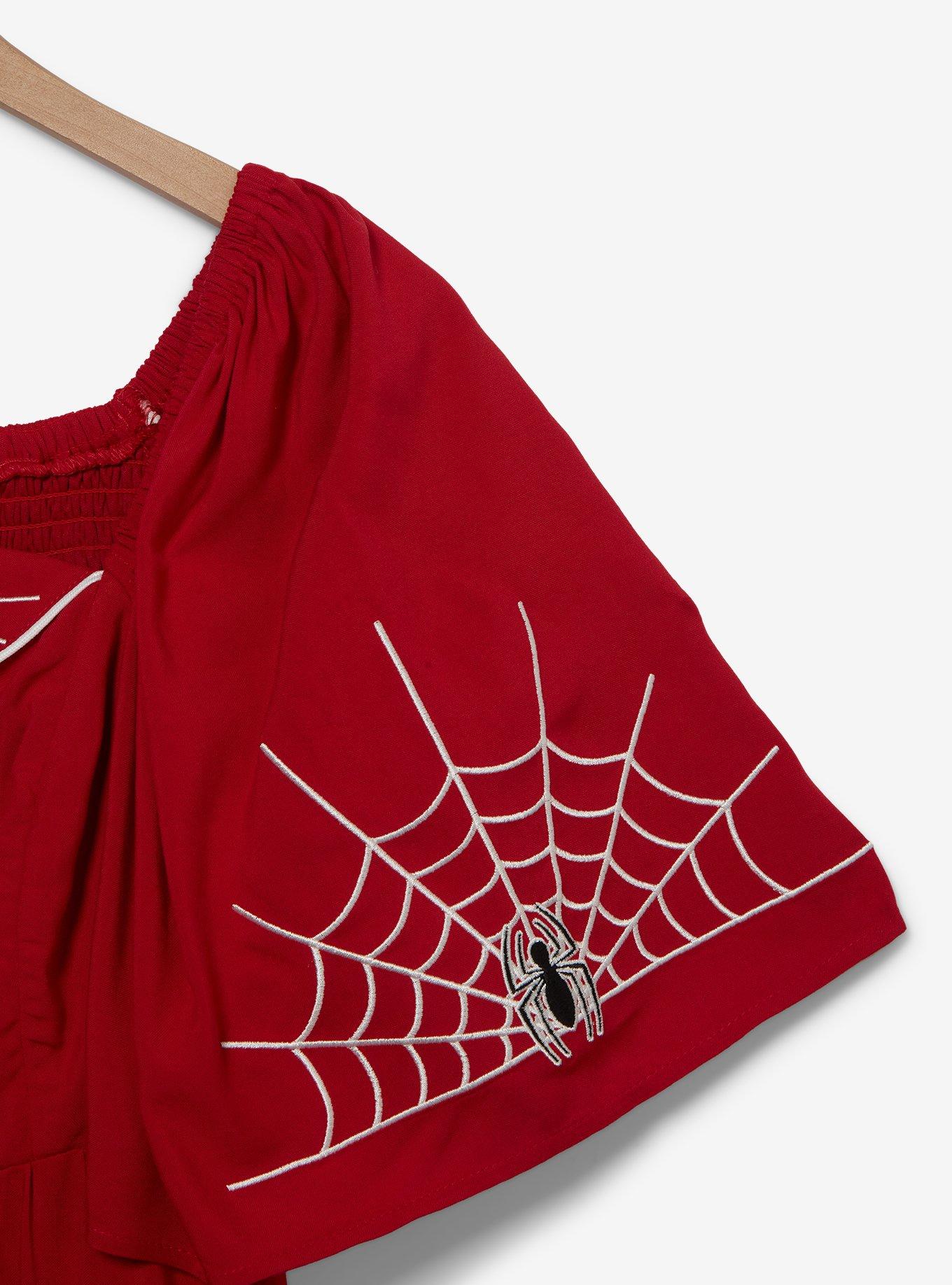 Marvel Spider-Man Heart Mask Smock Plus Size Dress, MULTI, alternate