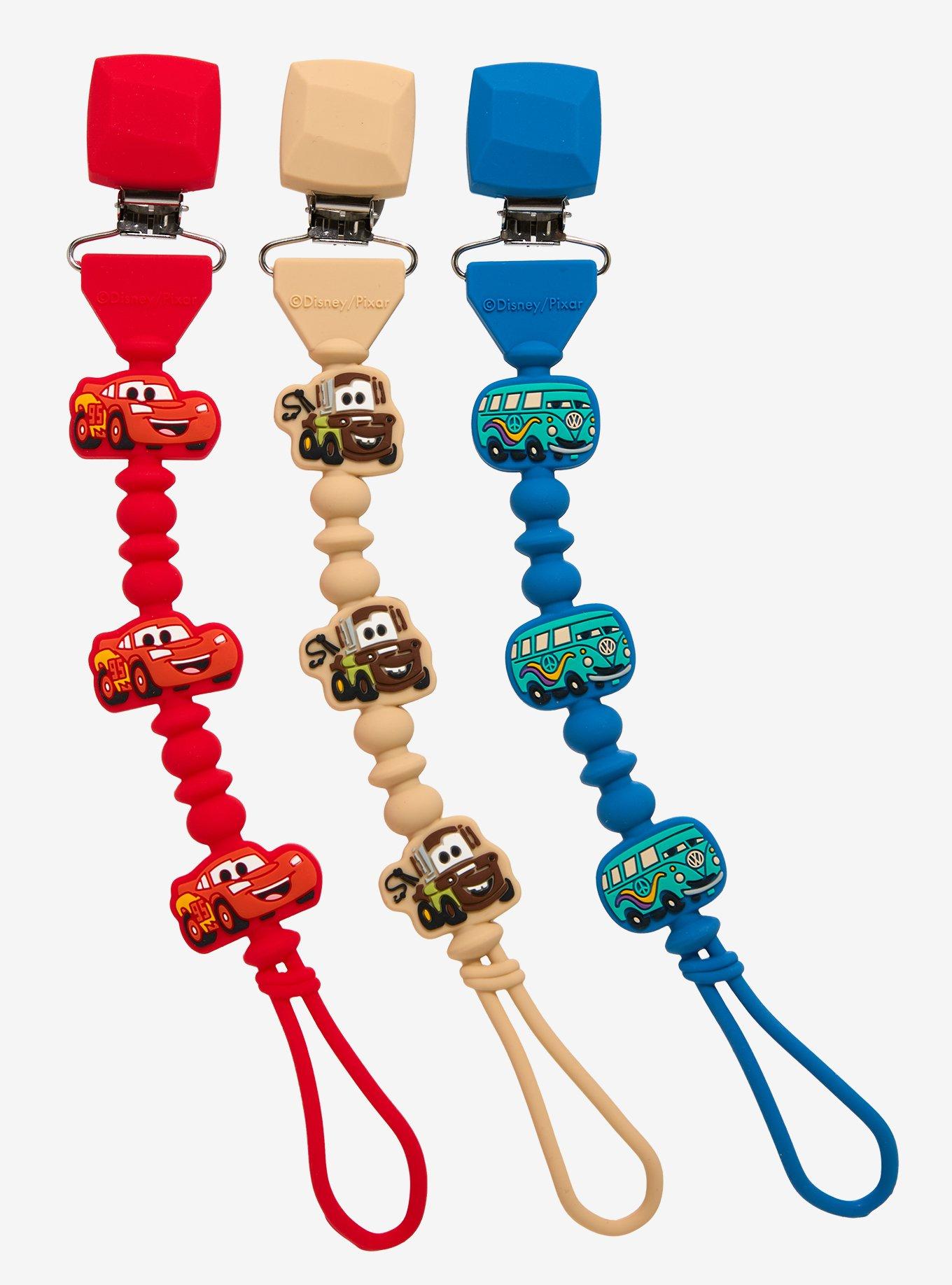 Disney Pixar Cars Lightning McQueen & Friends Pacifier Clip Set — BoxLunch Exclusive, , hi-res