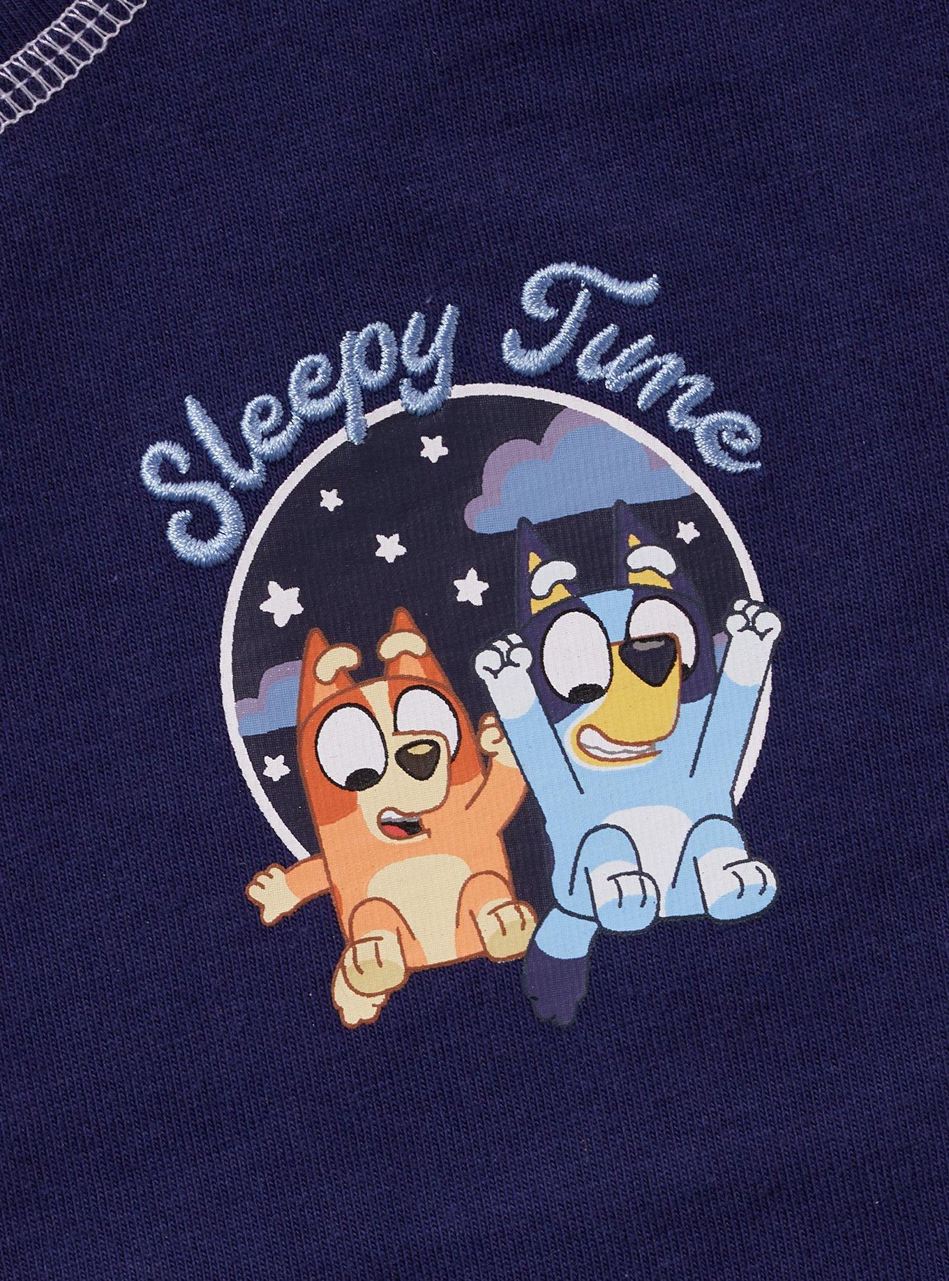 Bluey Sleepy Time Toddler Long Sleeve & Shorts Set - BoxLunch Exclusive, NAVY, alternate