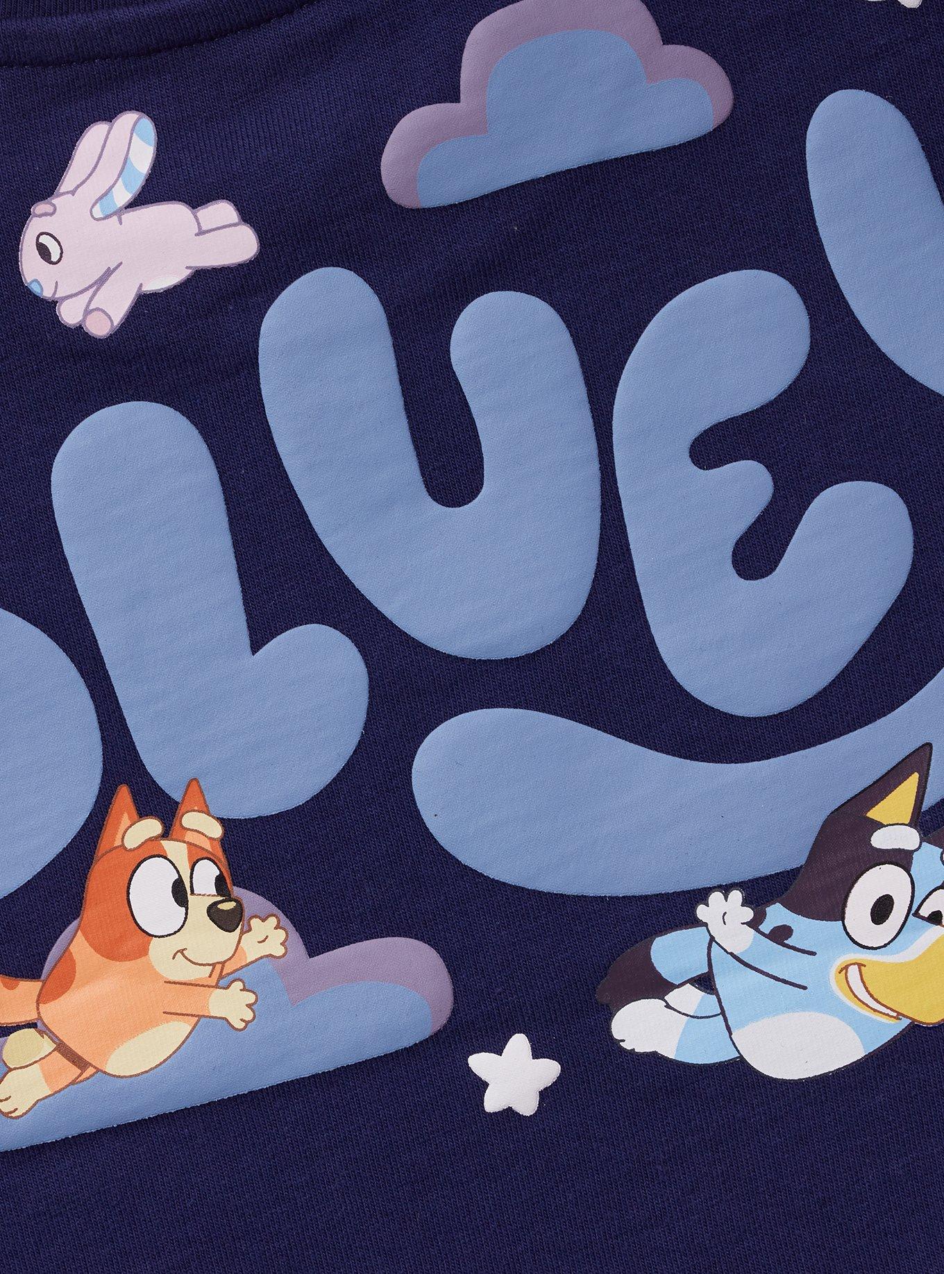 Bluey Sleepy Time Toddler Long Sleeve & Shorts Set - BoxLunch Exclusive, NAVY, alternate