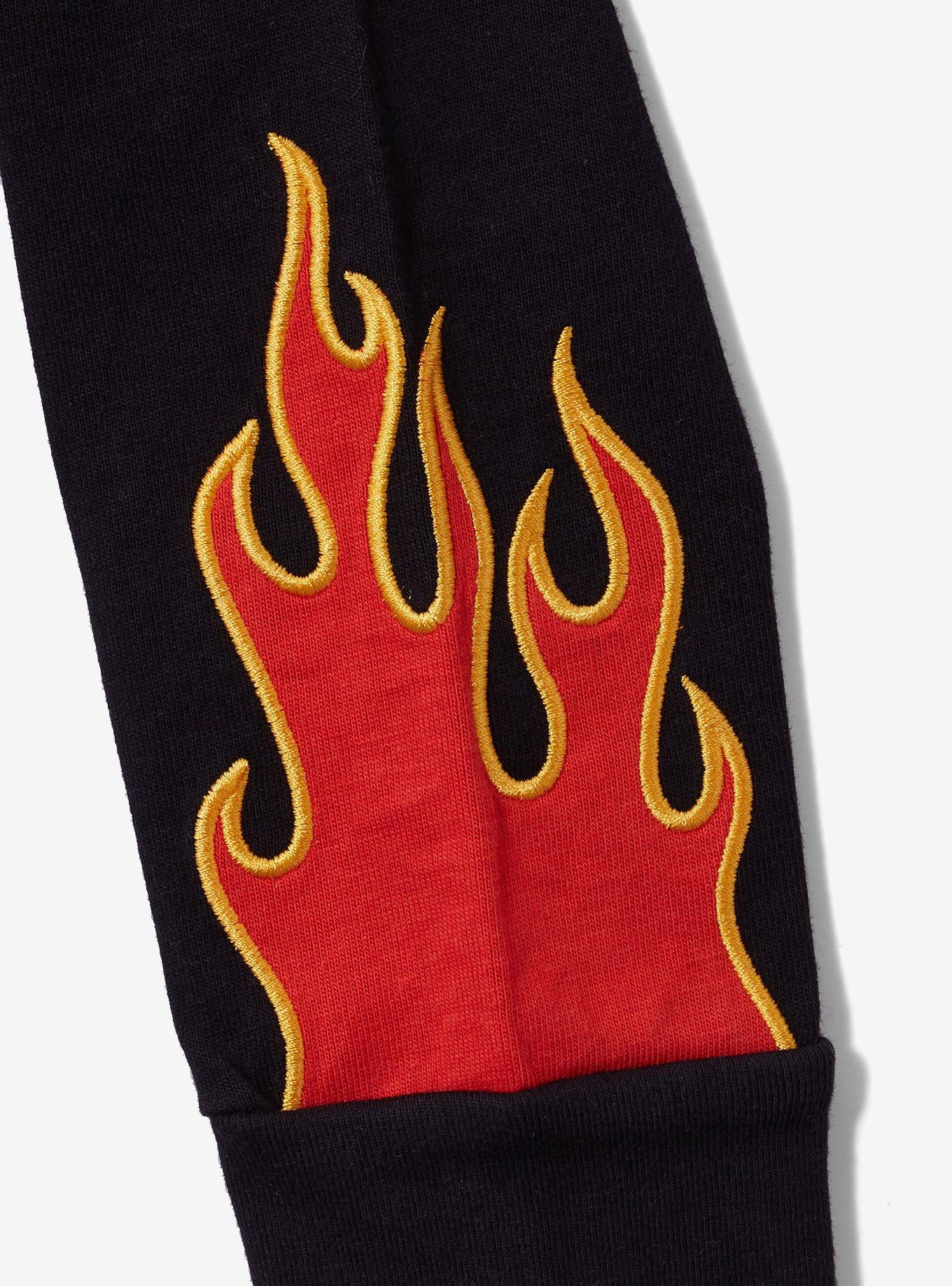 Disney Pixar Cars Lightning McQueen Flame Toddler Long Sleeve T-Shirt & Shorts Set - BoxLunch Exclusive, RED, alternate