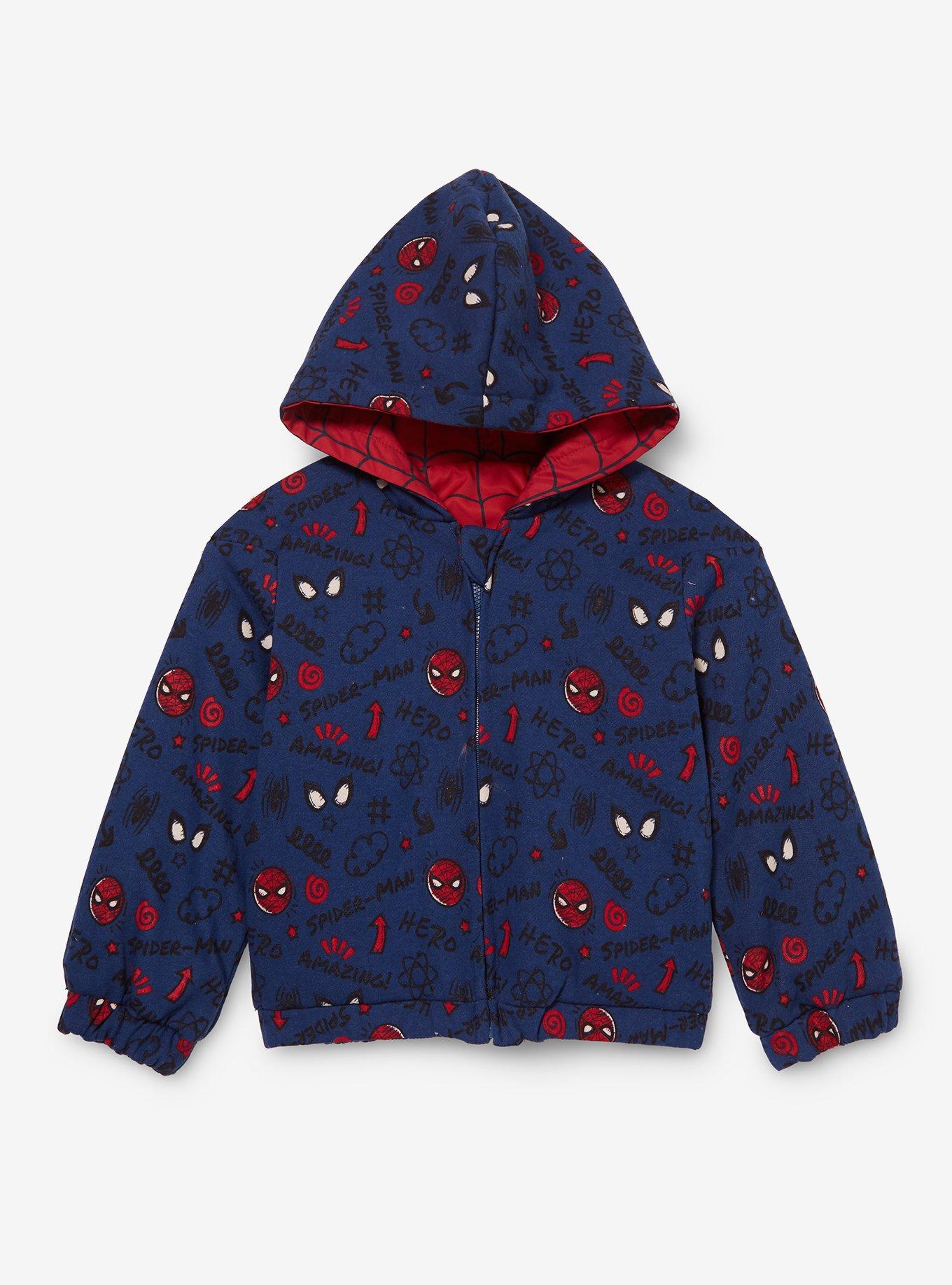 Marvel Spider-Man Suit Reversible Toddler Jacket - BoxLunch Exclusive, BLUE, alternate