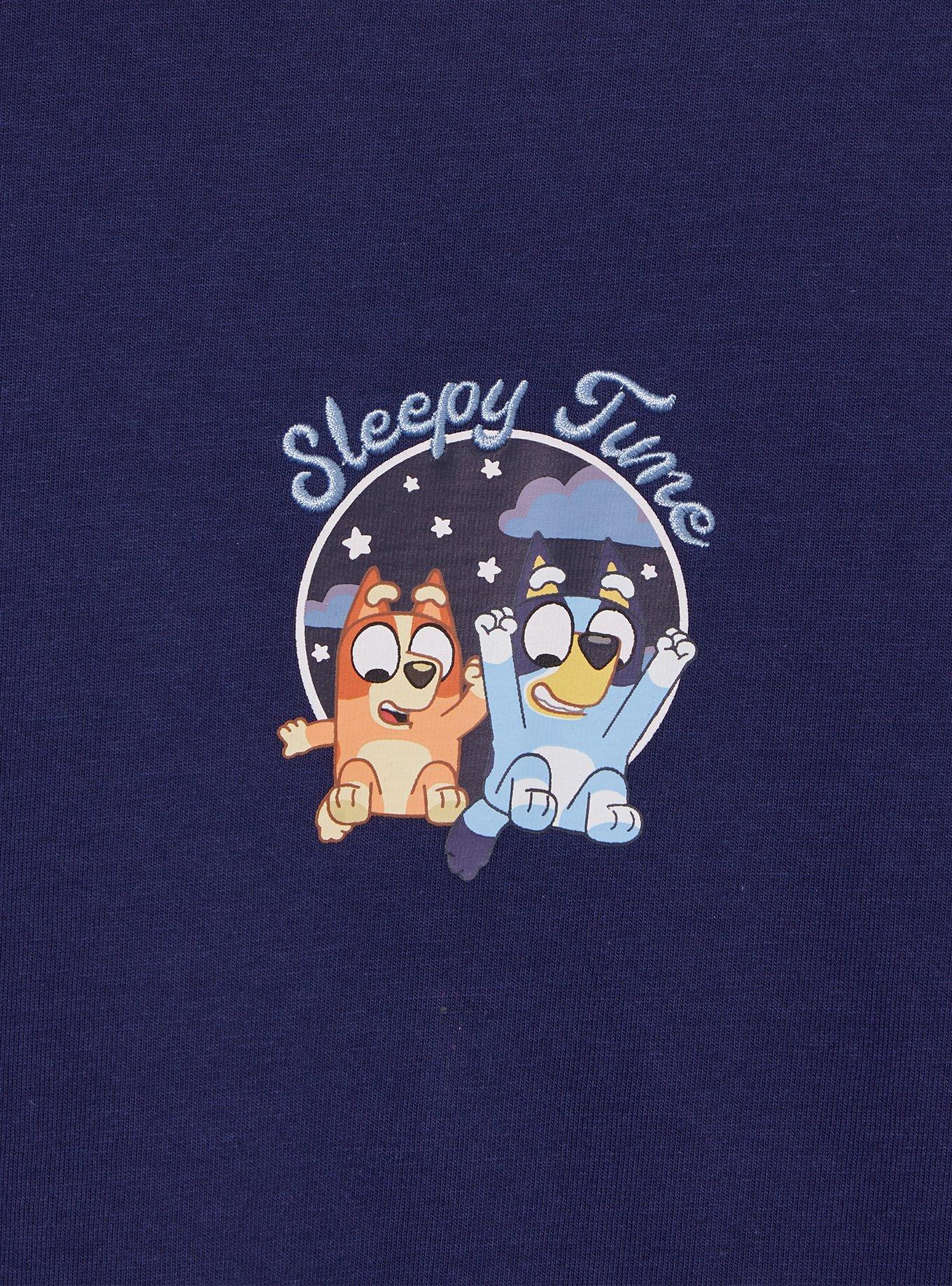 Bluey Bingo & Bluey Sleepy Time Long Sleeve T-Shirt - BoxLunch Exclusive, NAVY, alternate