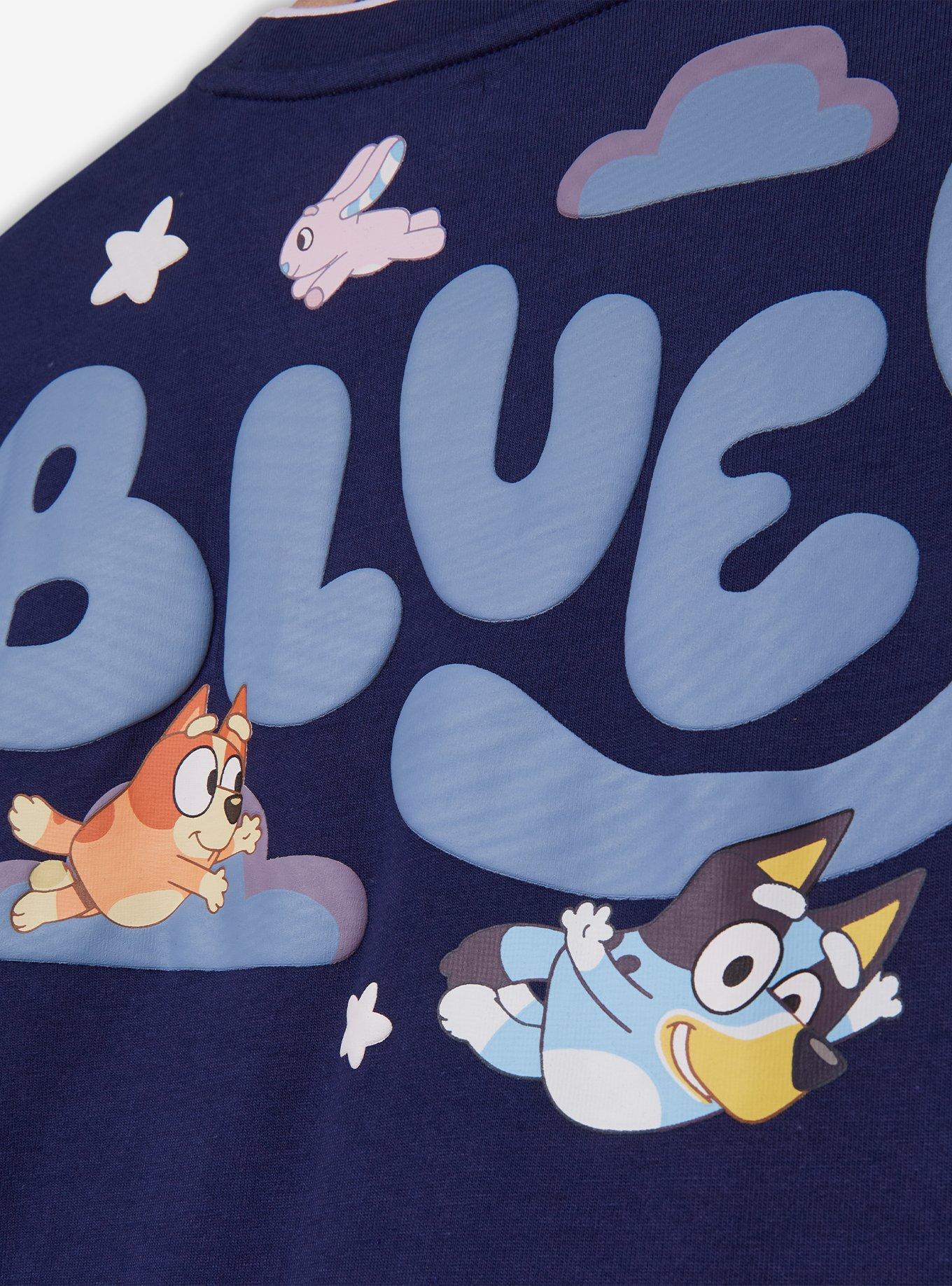 Bluey Bingo & Bluey Sleepy Time Long Sleeve T-Shirt - BoxLunch Exclusive, NAVY, alternate
