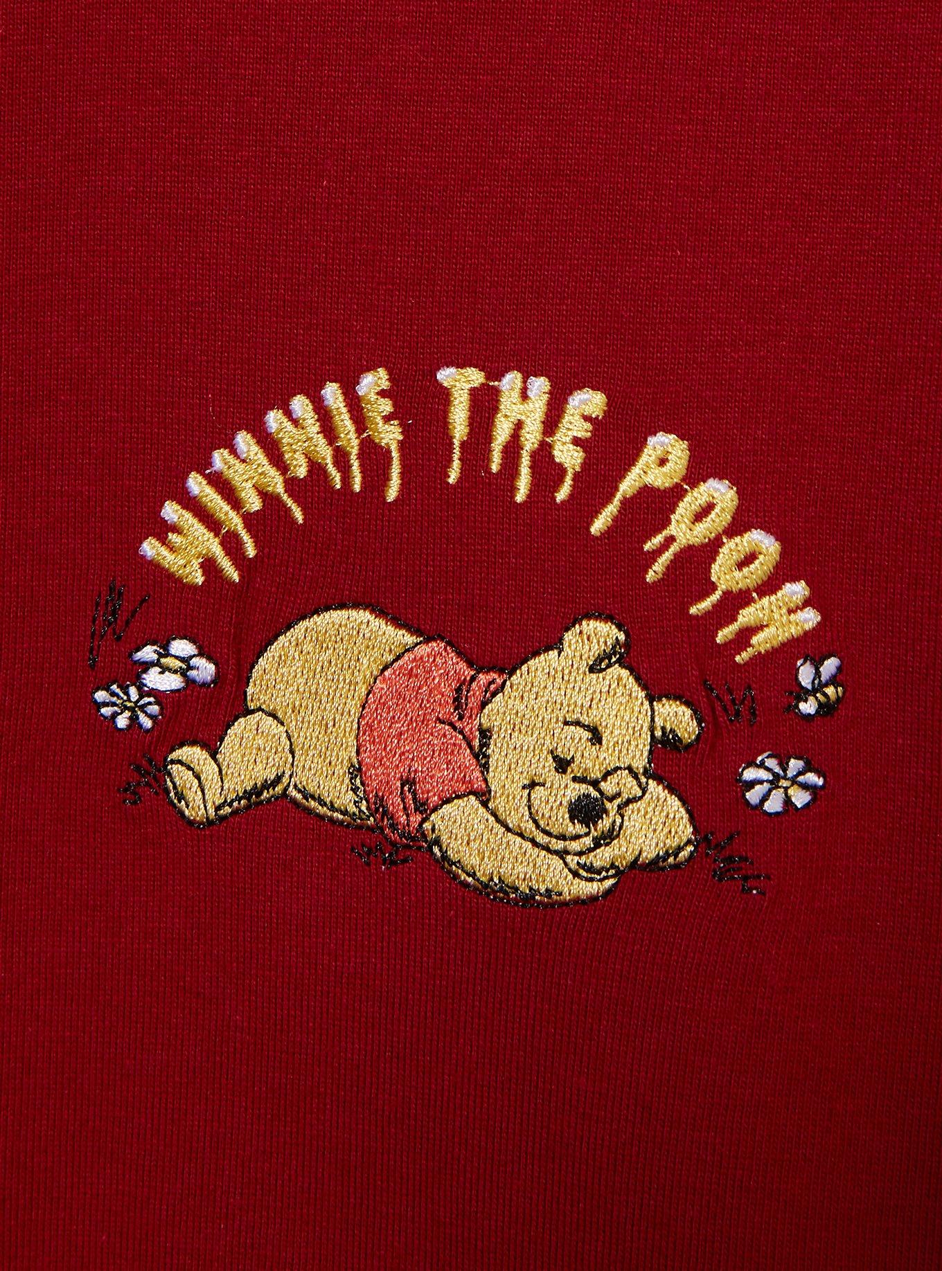 Disney Winnie the Pooh Oh Bother Long Sleeve Jersey — BoxLunch Exclusive, DARK RED, alternate