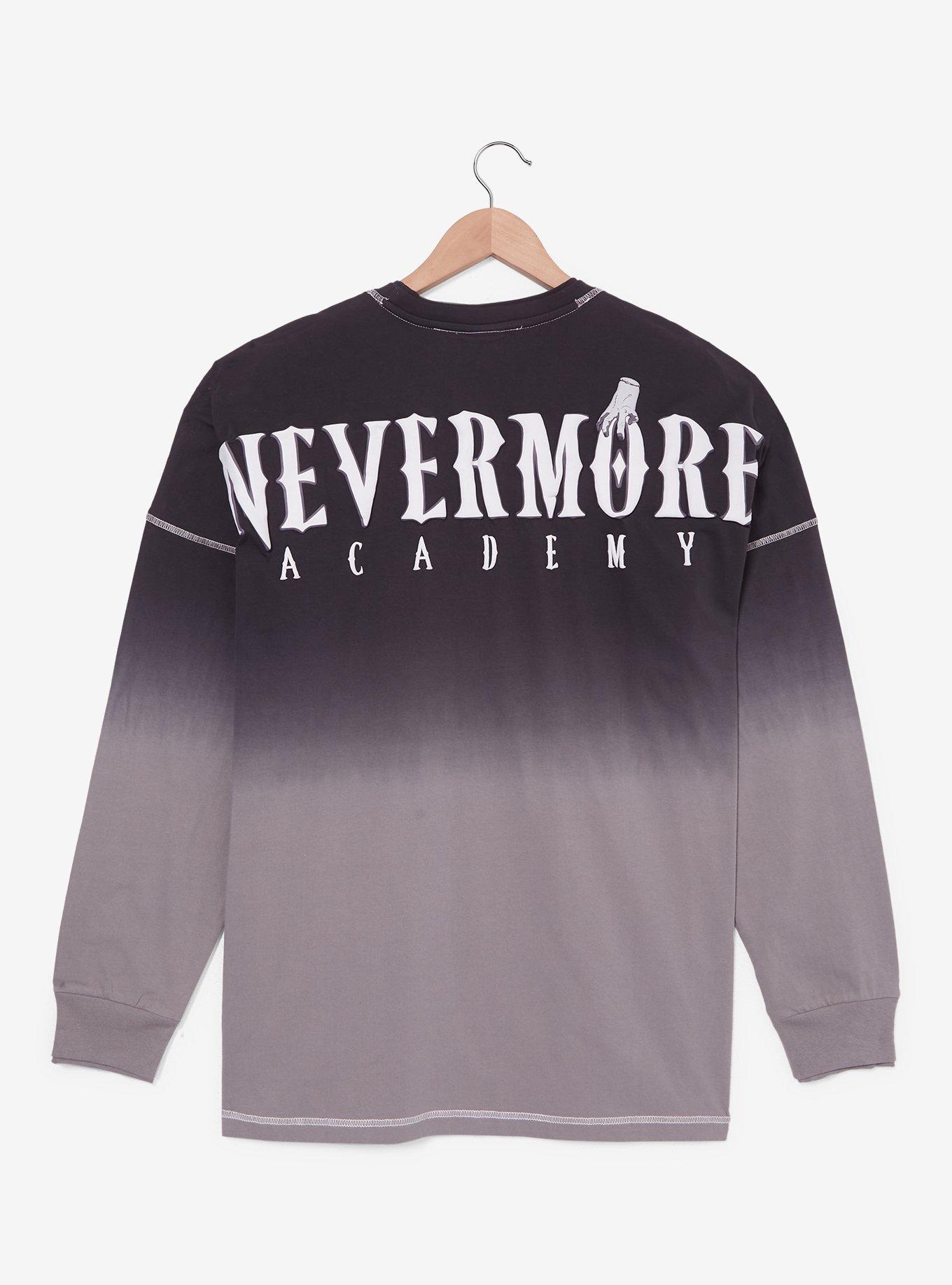 Wednesday Nevermore Academy Ombré Long Sleeve T-Shirt — BoxLunch Exclusive