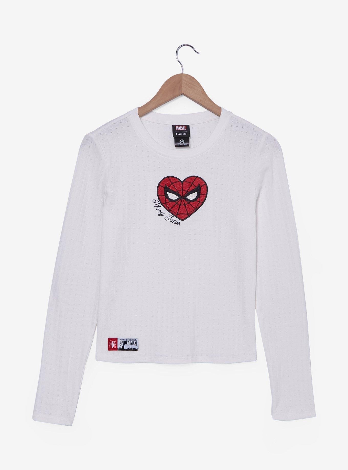 Marvel Spider-Man Pointelle Women's Long Sleeve T-Shirt — BoxLunch Exclusive