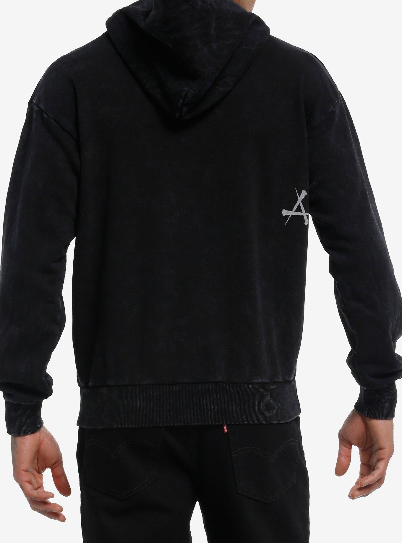 Affliction Skeleton Filigree Hoodie, BLACK, alternate