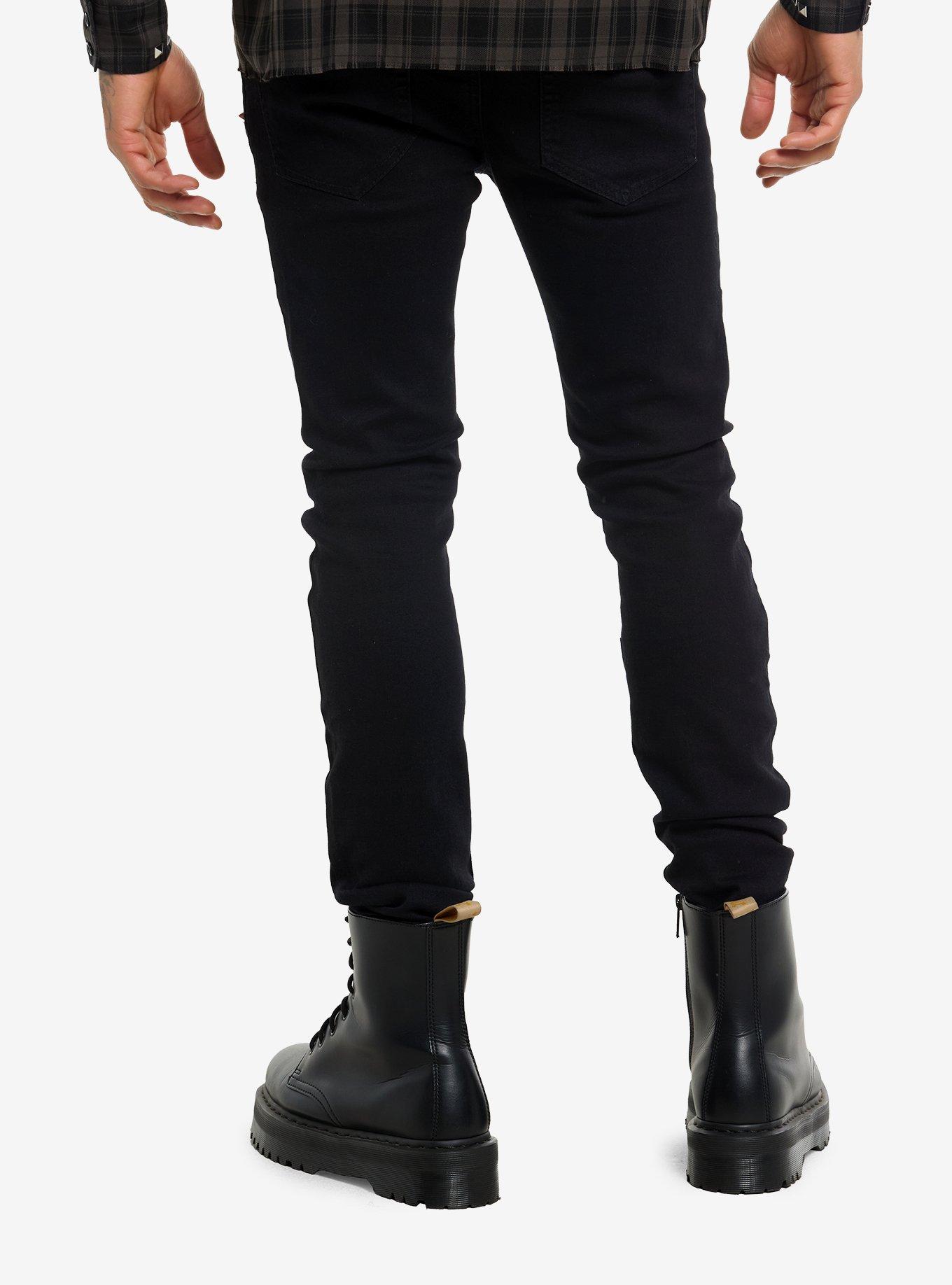 Black Studded Stinger Jeans, , hi-res