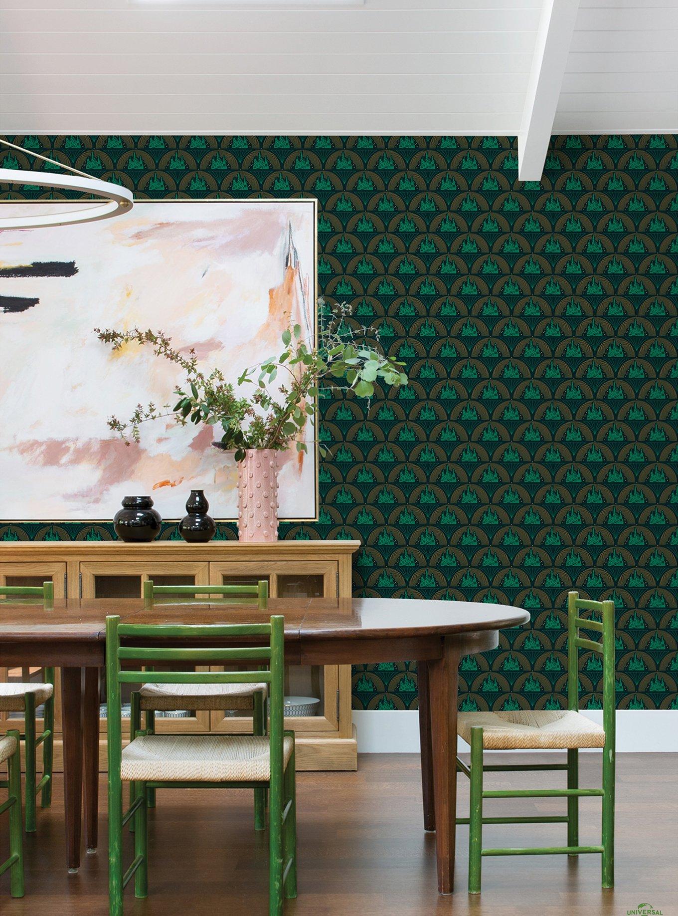 Wicked Emerald City Peel & Stick Wallpaper, , alternate