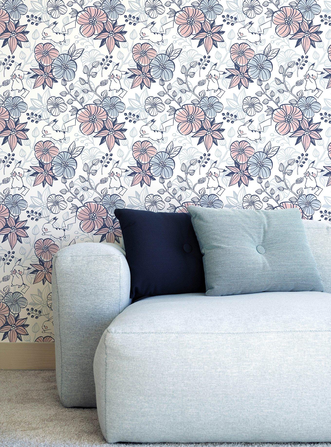 Pok&eacute;mon Pikachu Floral Peel & Stick Wallpaper, , hi-res