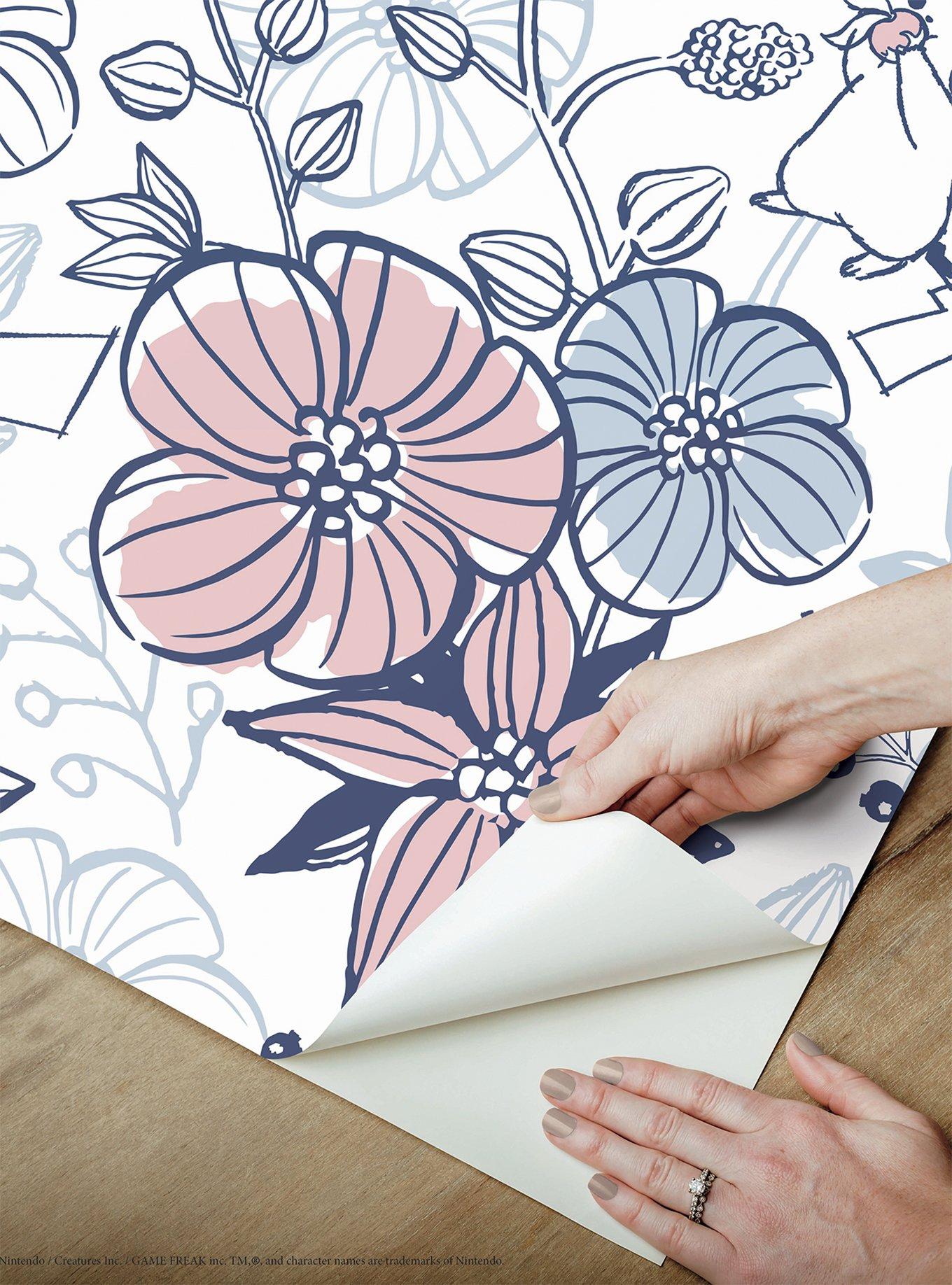 Pok&eacute;mon Pikachu Floral Peel & Stick Wallpaper, , alternate